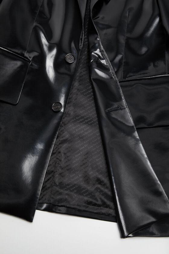 Single-breasted glossed overcoat Product Image