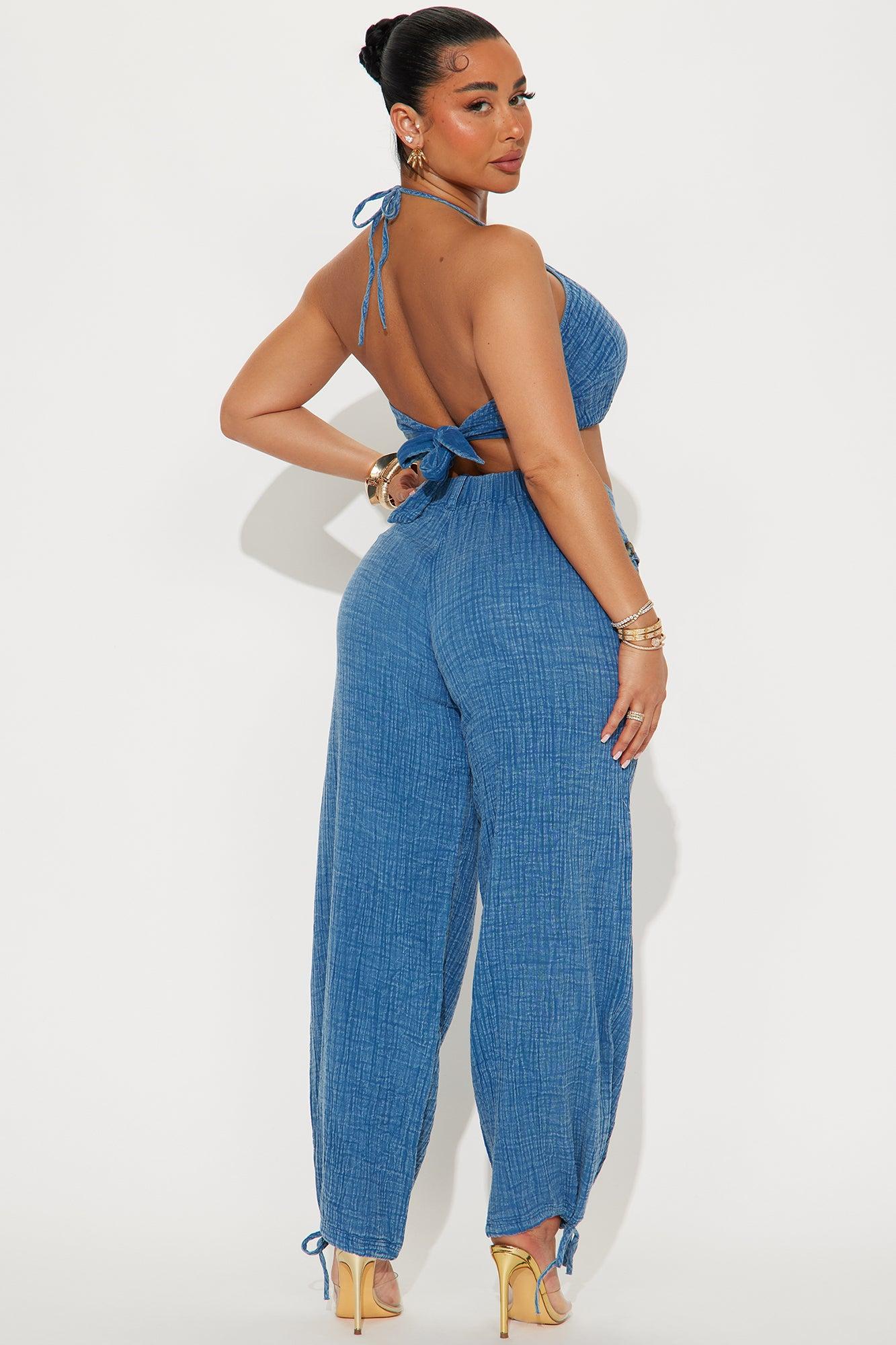 Saltwater Cargo Pant Set - Denim Product Image