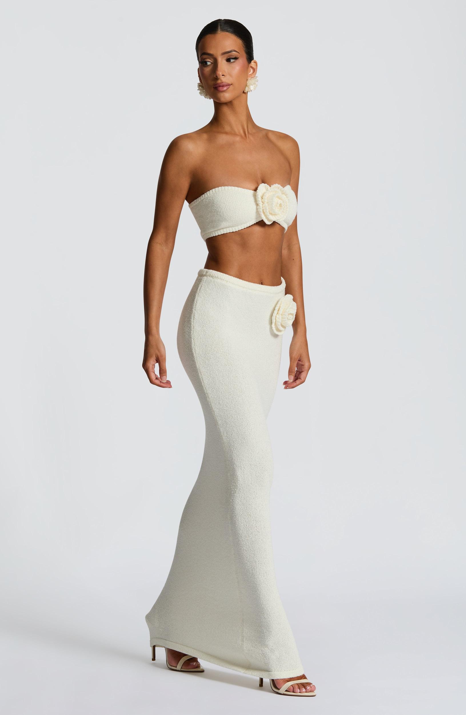 Sola Maxi Skirt - Ivory Product Image