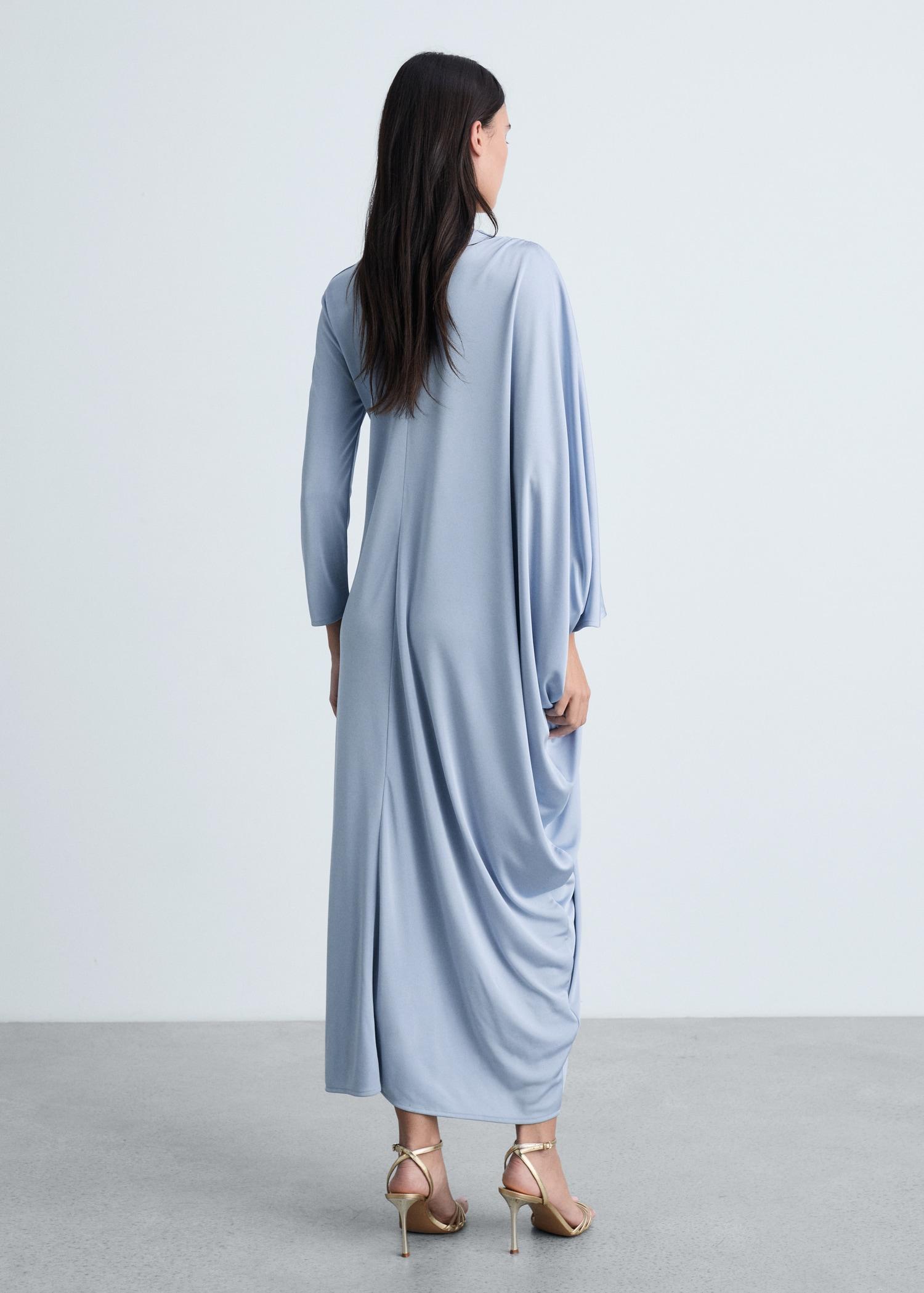 Asymmetric draped gown - Women | MANGO USA Product Image