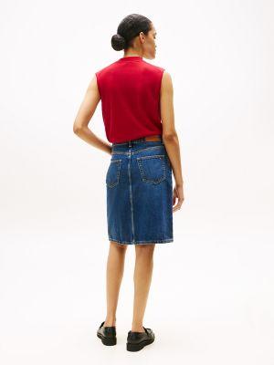 Straight Fit Denim Skirt Product Image