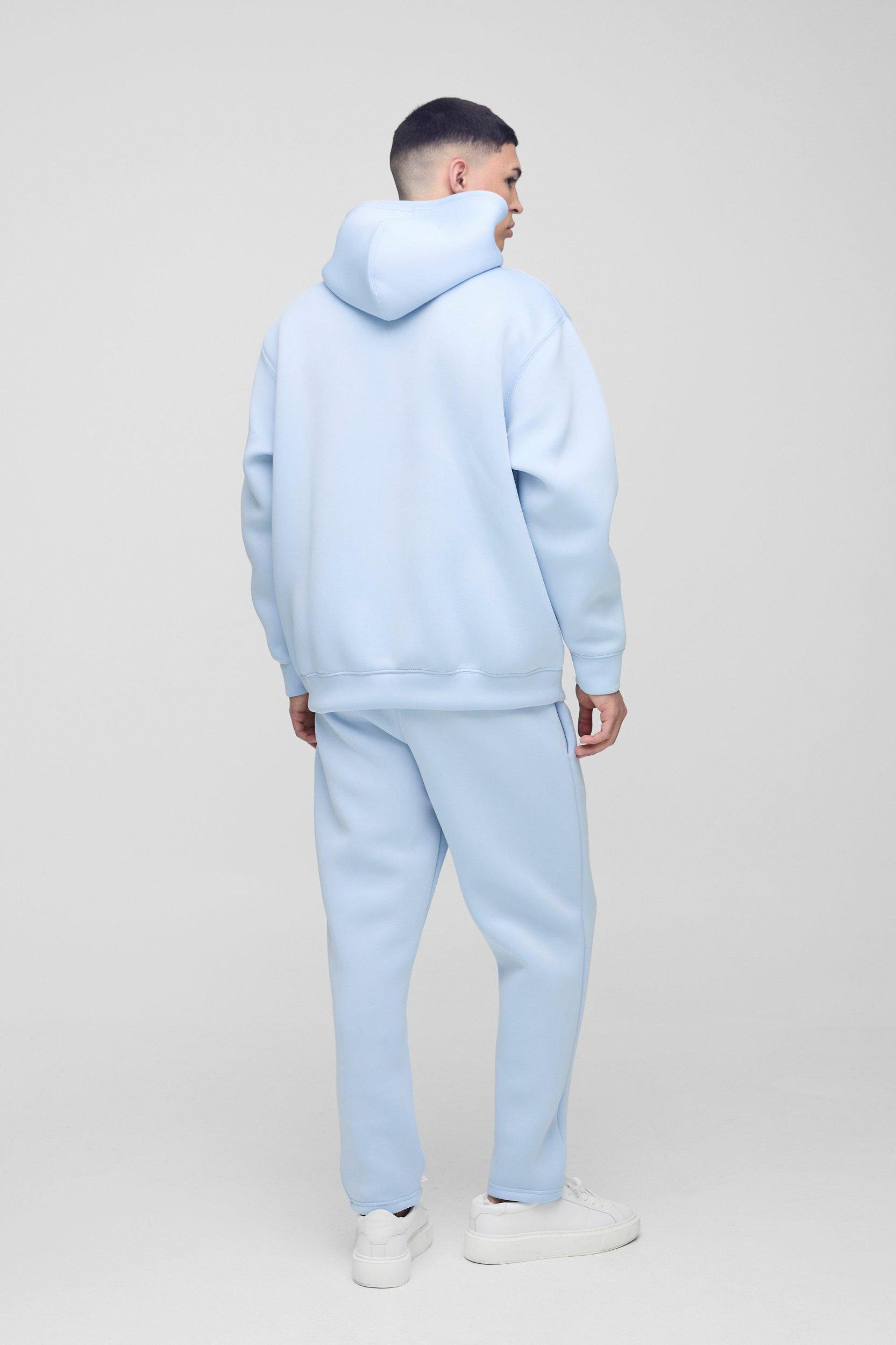 Oversized Bonded Scuba Hooded Tracksuit | boohooMAN USA Product Image