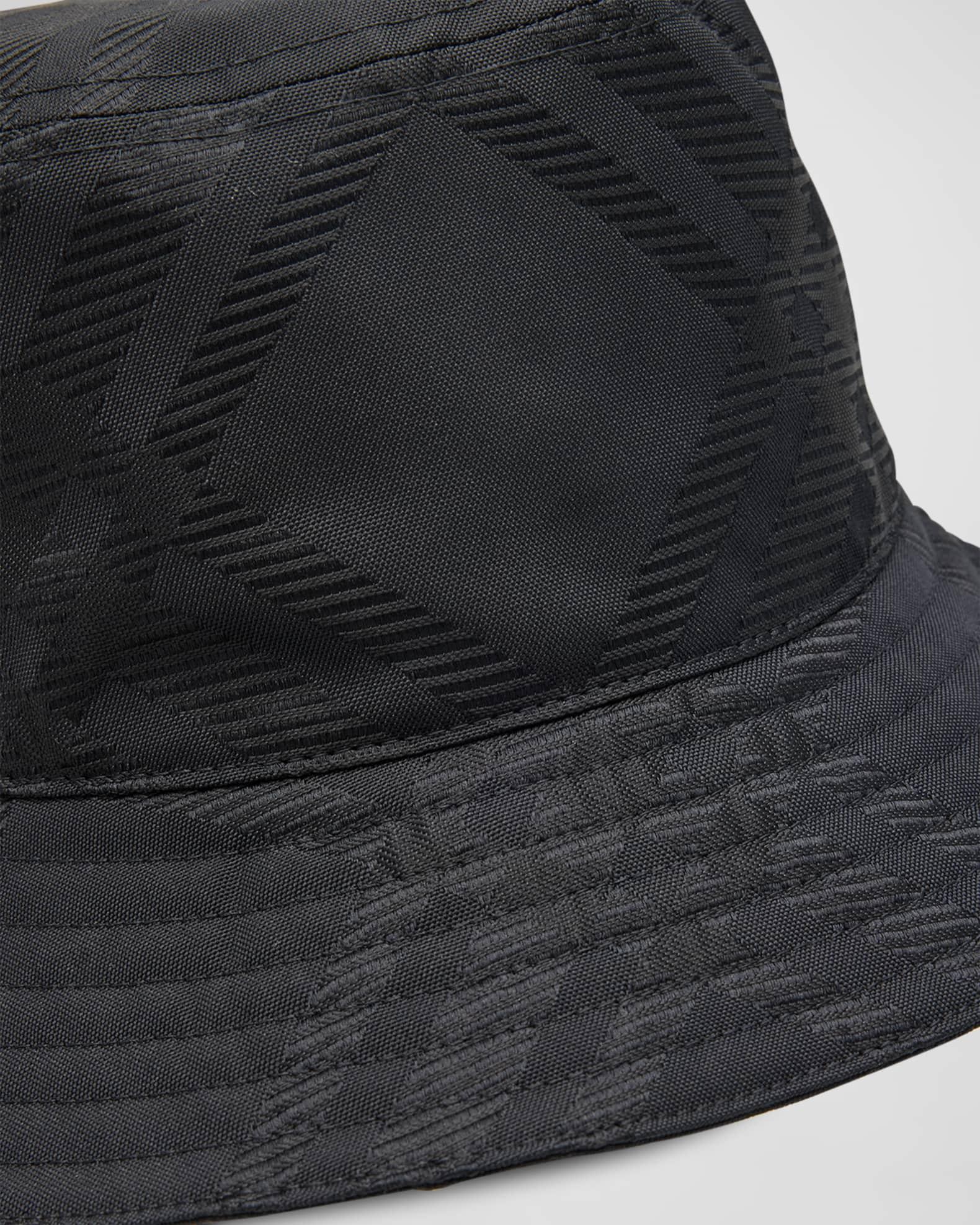 Men's Tonal Check Jacquard Bucket Hat Product Image