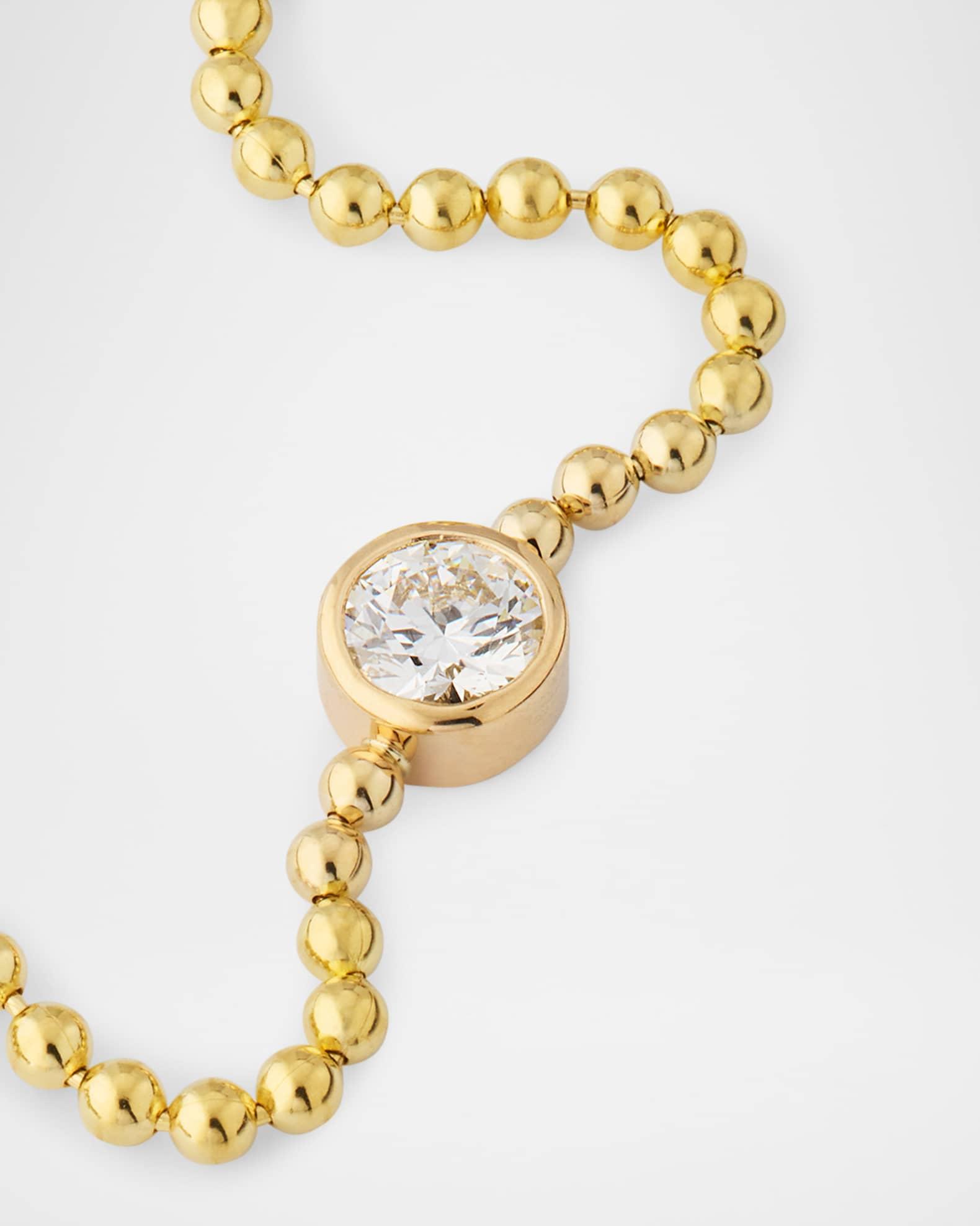 Round Lab Diamond Ball Chain Bracelet Product Image