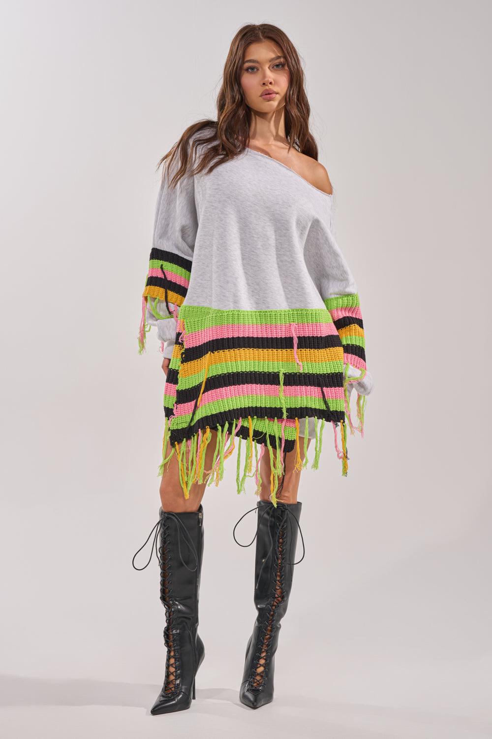 MOST LOVED SWEATSHIRT MINI DRESS Product Image