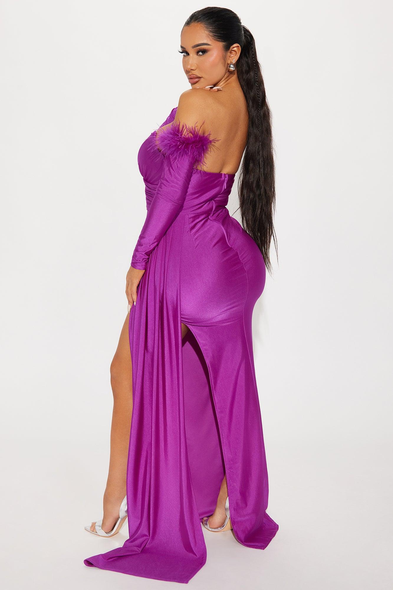 Celeste Mermaid Gown - Magenta Product Image