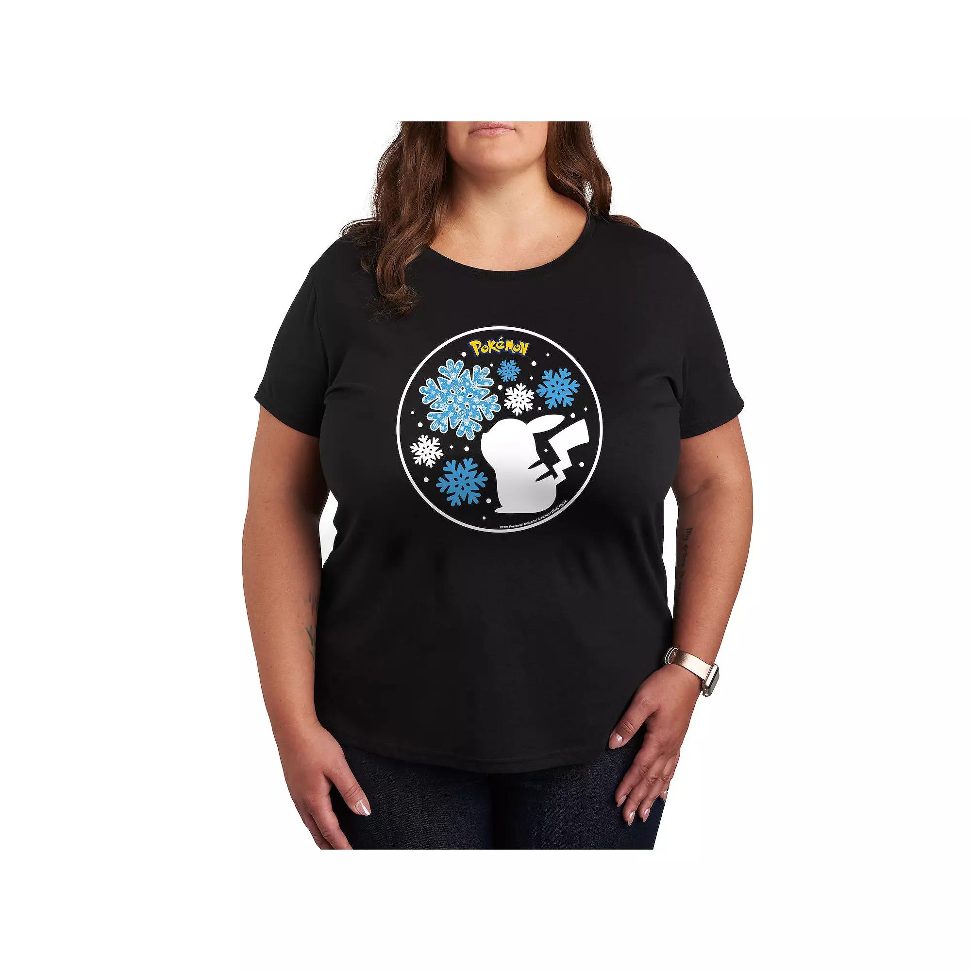 Plus Pokemon Snowflake Pikachu Graphic Tee, Women's,  Product Image