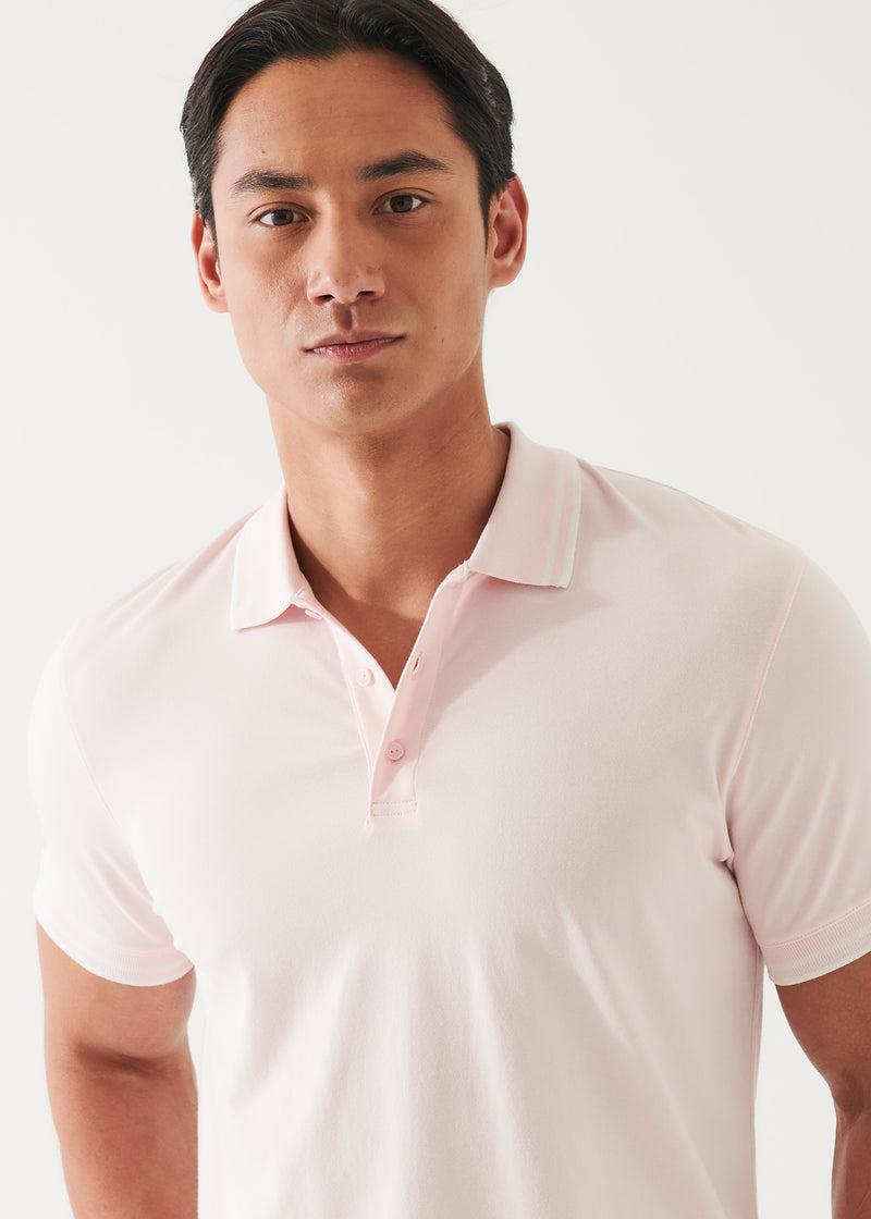 Patrick Assaraf Iconic Tipped Buttoned Polo Product Image