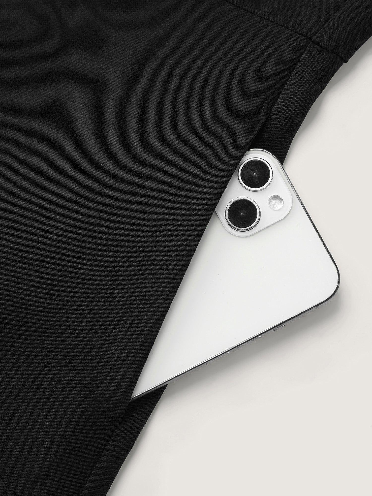 Semi Stretchy Pockets Curvy Hem Blazer Female Product Image