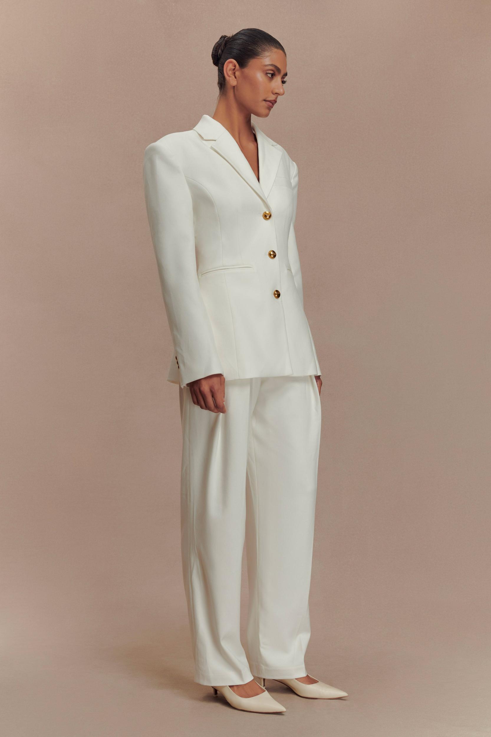 Bellamy Cinched Blazer - Ivory Product Image