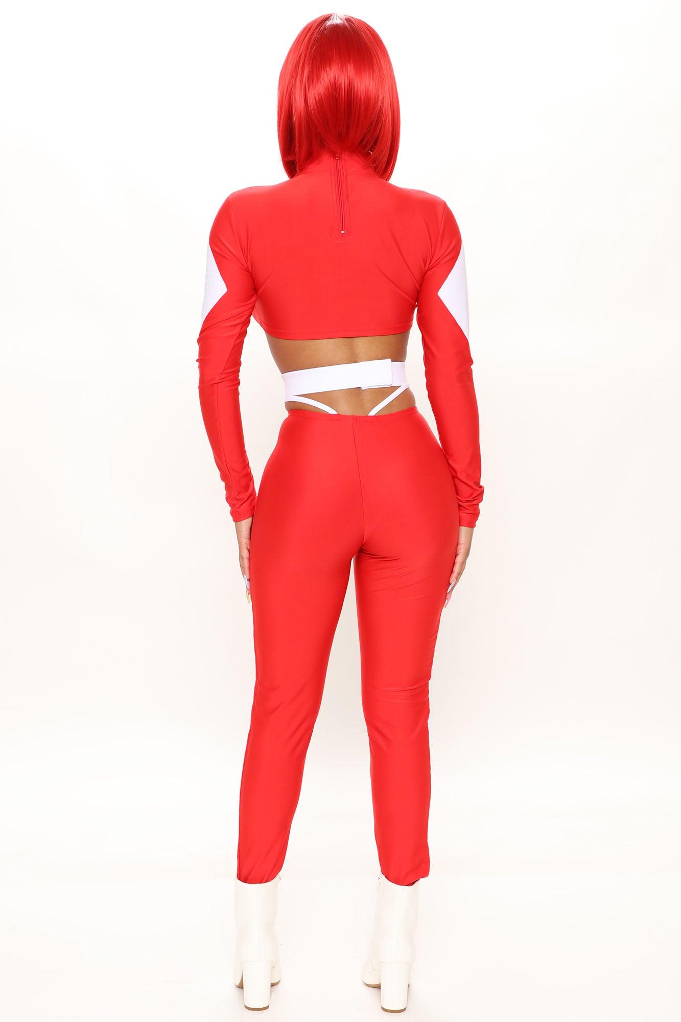 Power Sexy Superhero 4 Piece Costume Set - Red/combo Product Image