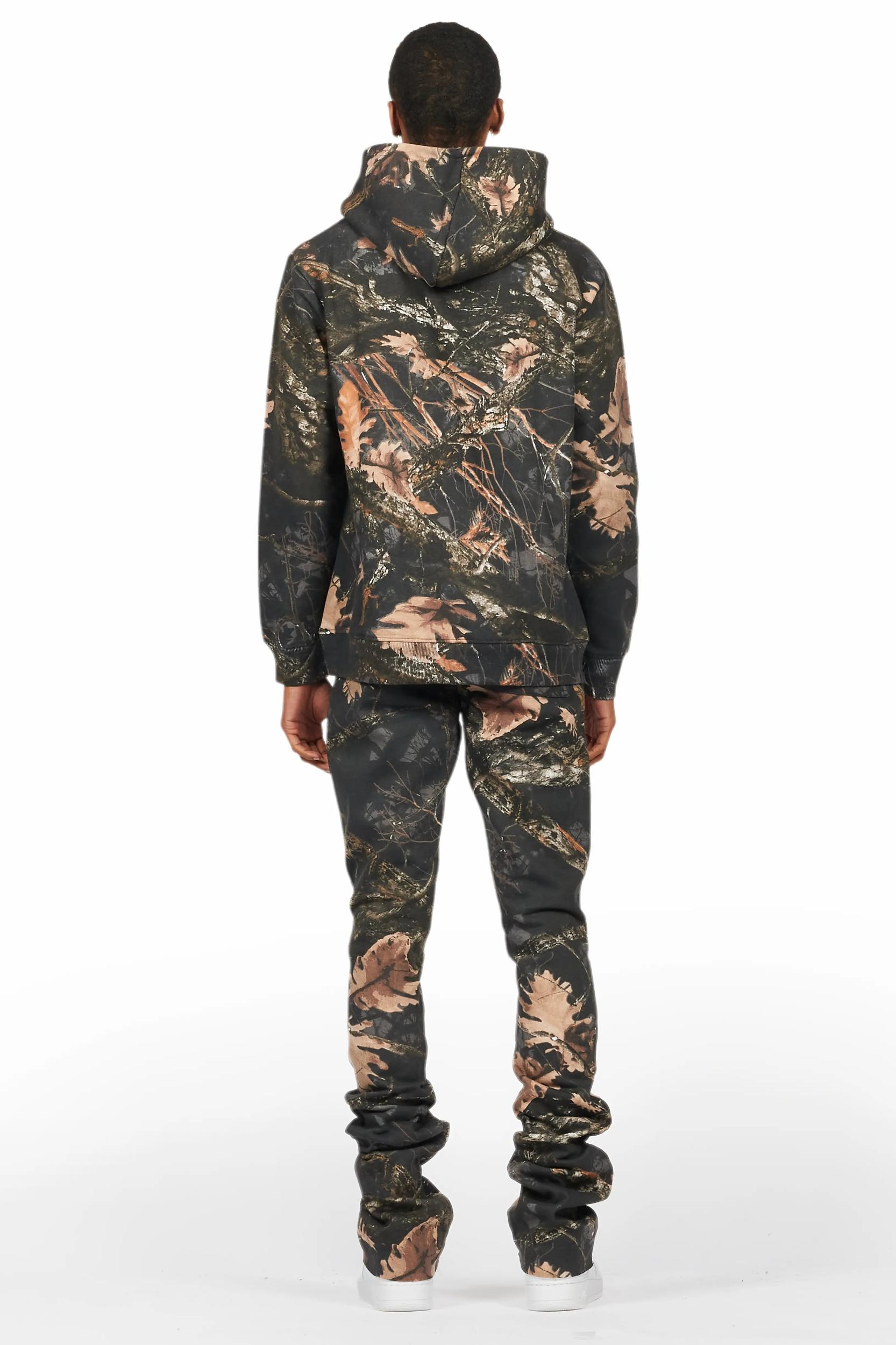 Tabby Black Graphic Stacked Flare Track Set Male Product Image