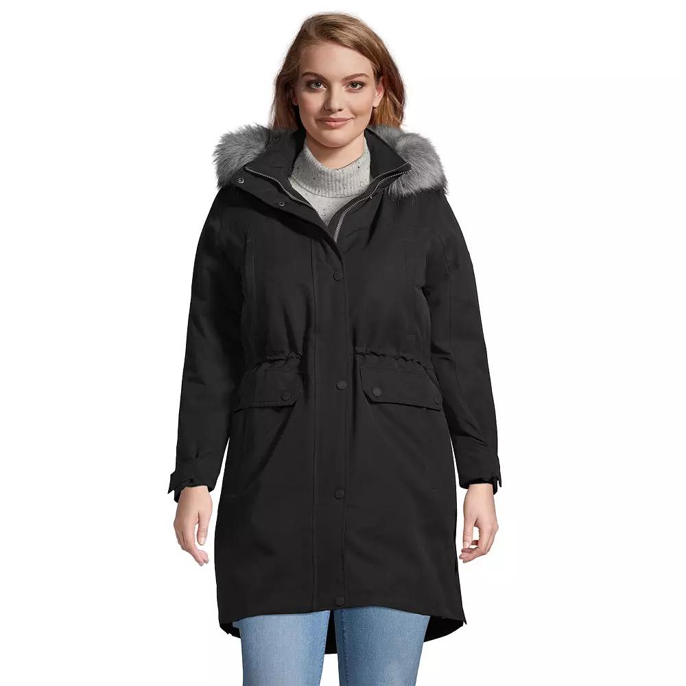 Plus Size Lands' End Expedition Down Waterproof Winter Parka, Women's, Size: 3XL, Black Product Image