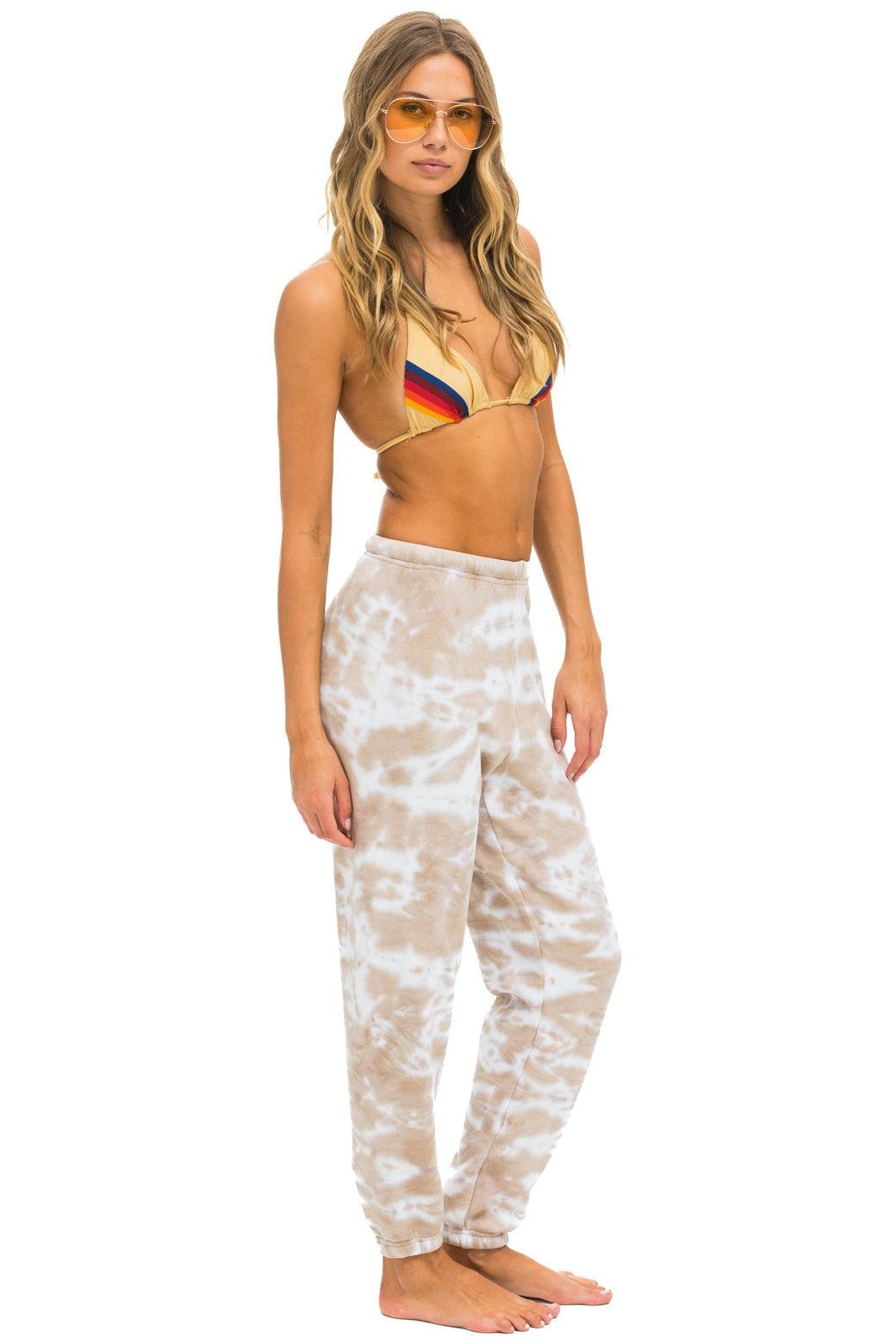 HAND DYED SWEATPANTS - TIE DYE SAND Female Product Image