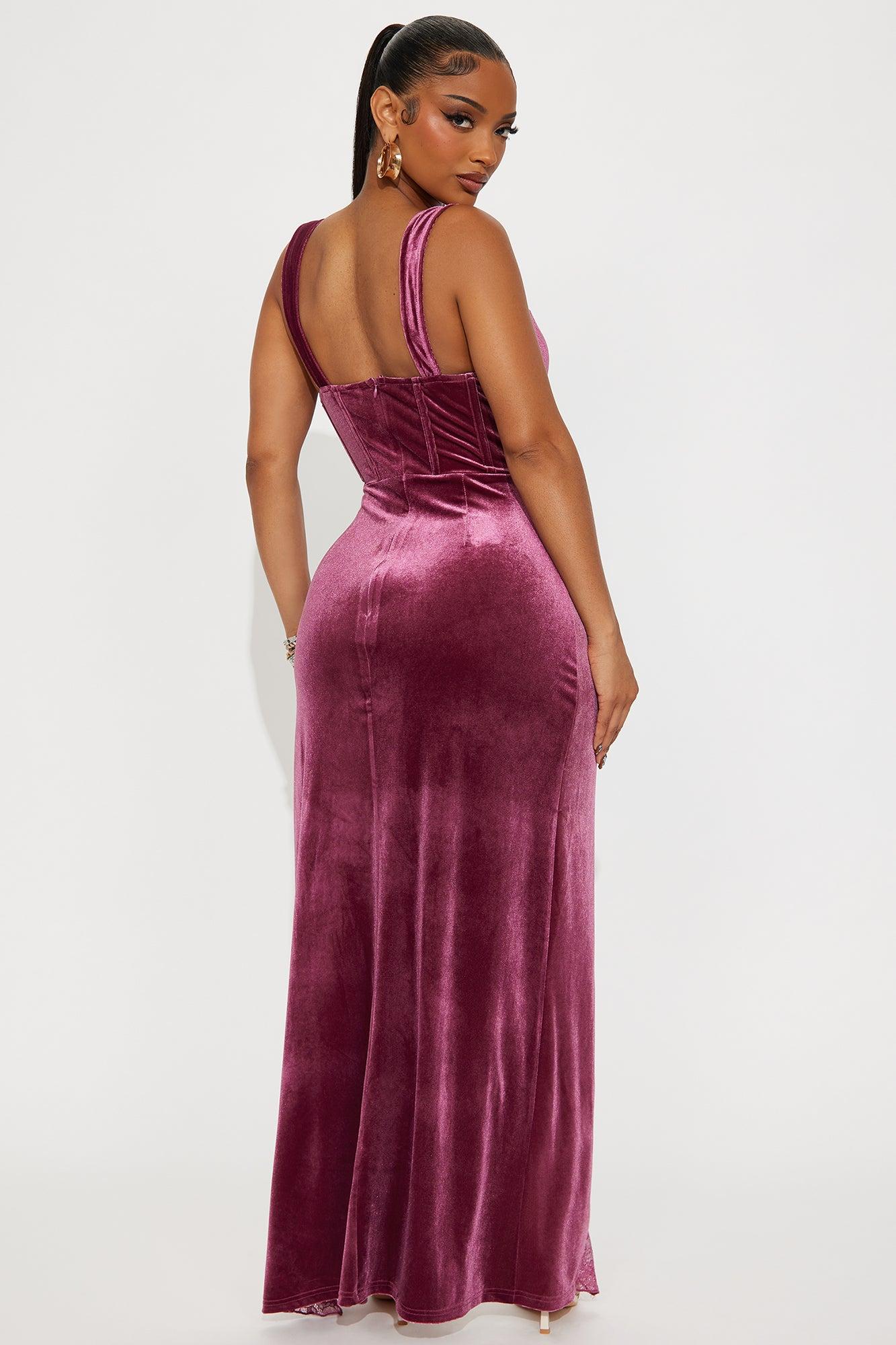 Sydney Velvet Maxi Dress - Mauve Female Product Image