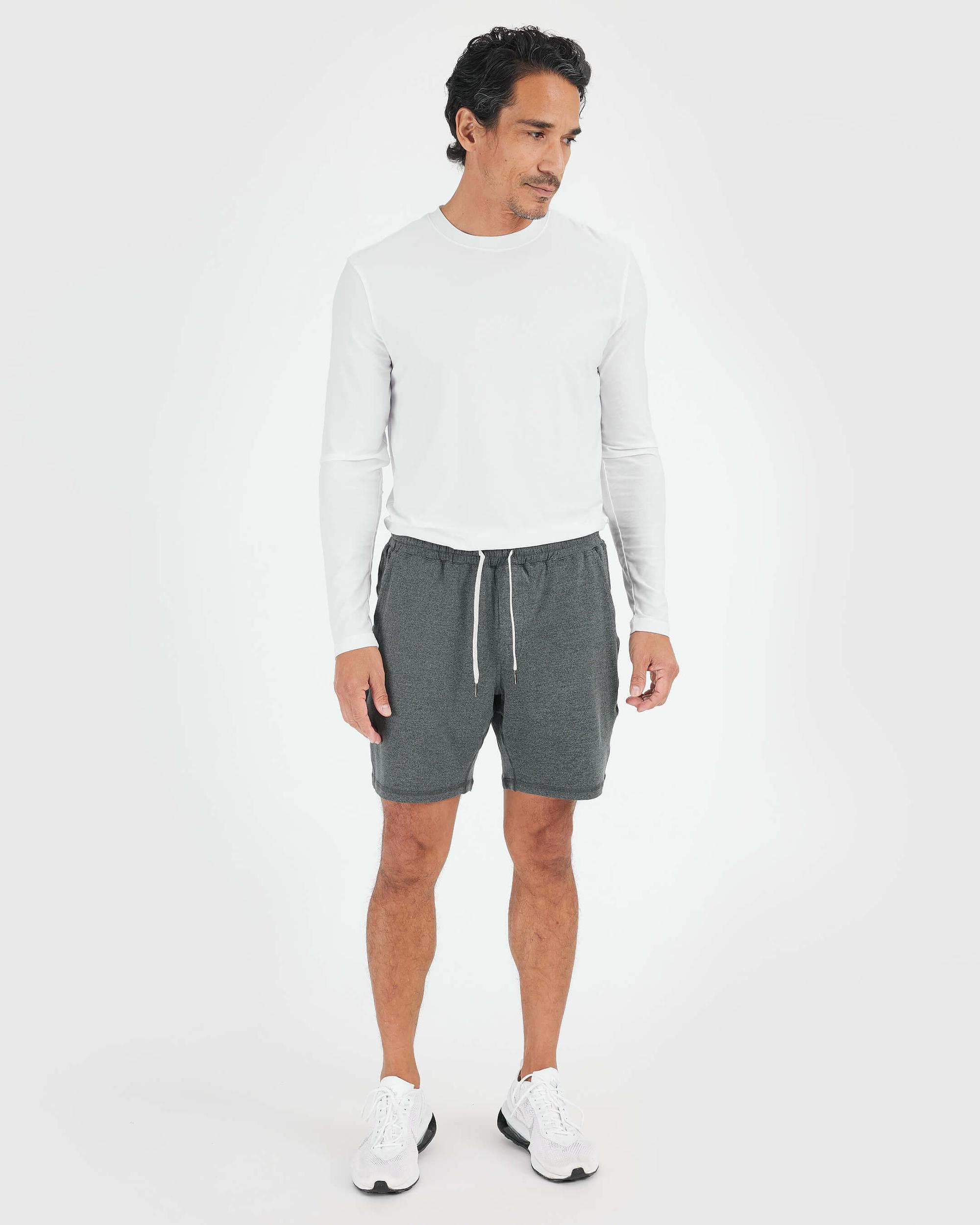 Charcoal Heather Gray Active Comfort Shorts Product Image