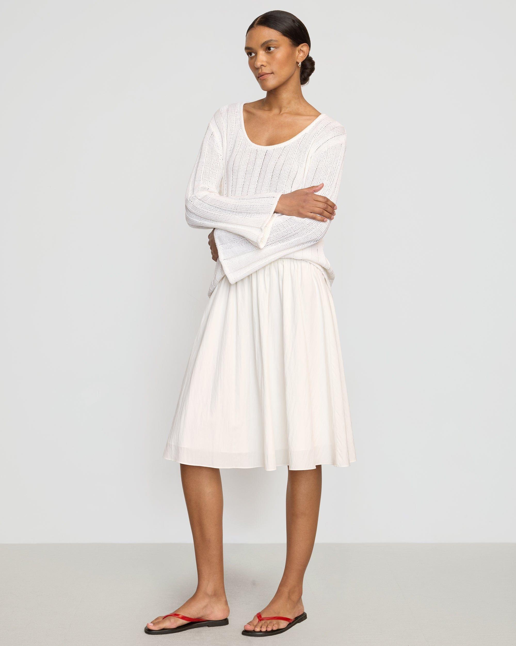 Leah Ribbed Scoop-Neck Sweater Product Image