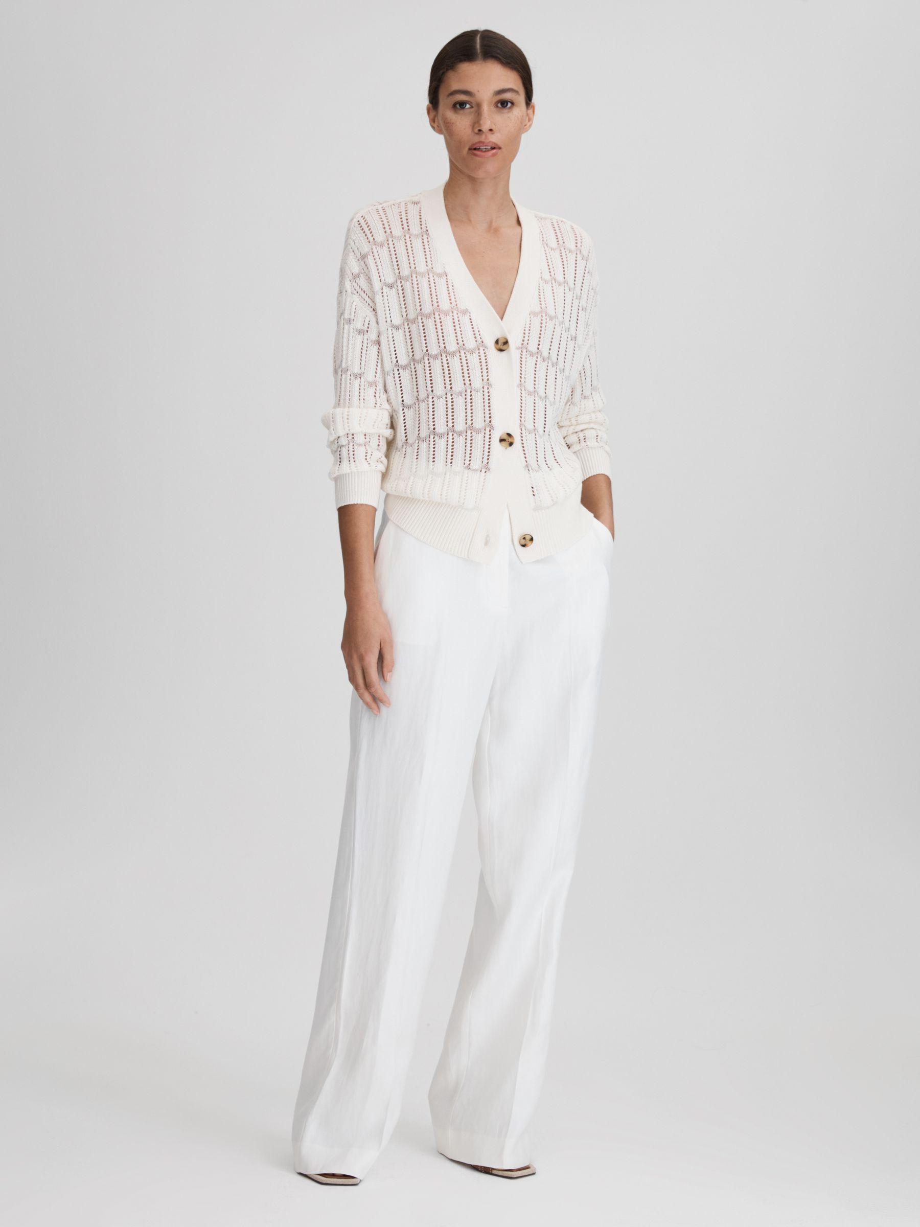 Crochet Cardigan in Ivory Product Image