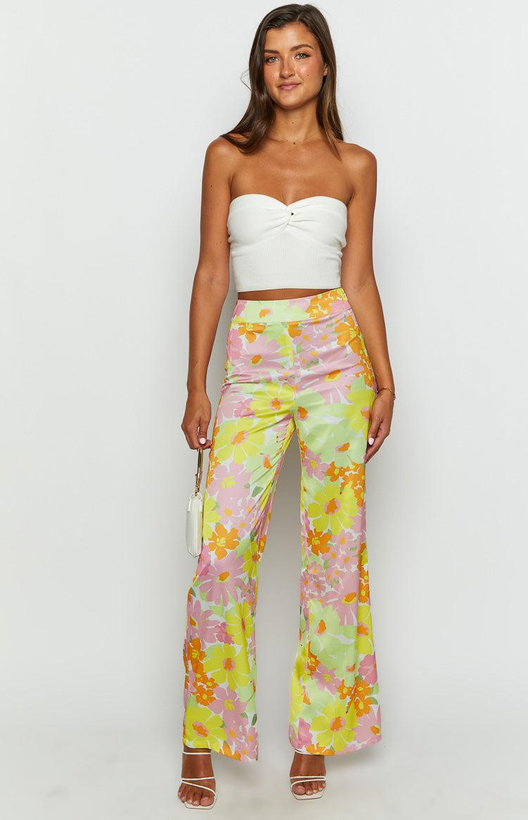 Mykonos Yellow Floral Pants Baby Product Image
