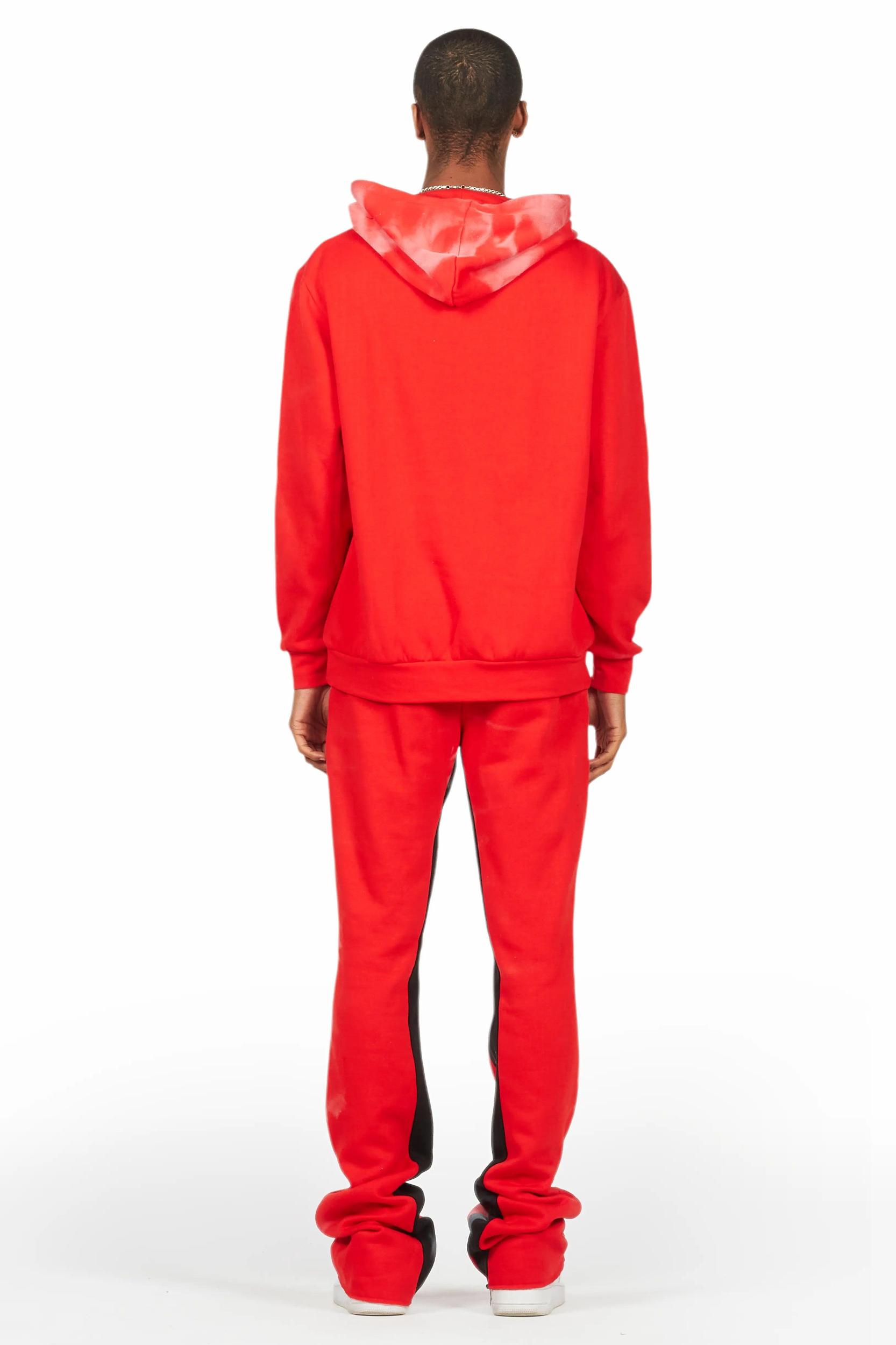 Nelly Red Hoodie/Baggy Track Pant Set Male Product Image