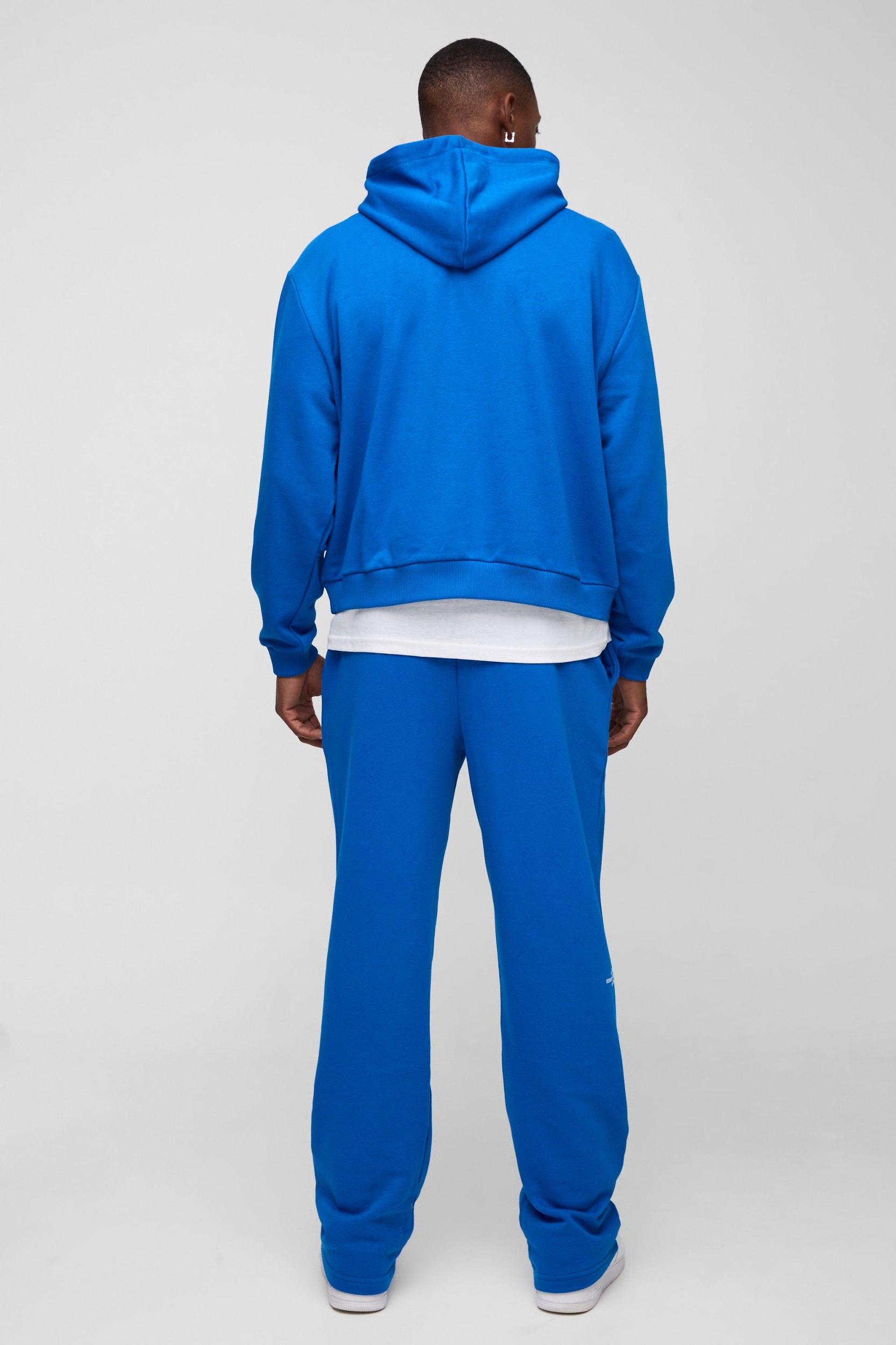 Oversized Boxy Homme Printed Embossed Hoodie | boohooMAN USA Product Image