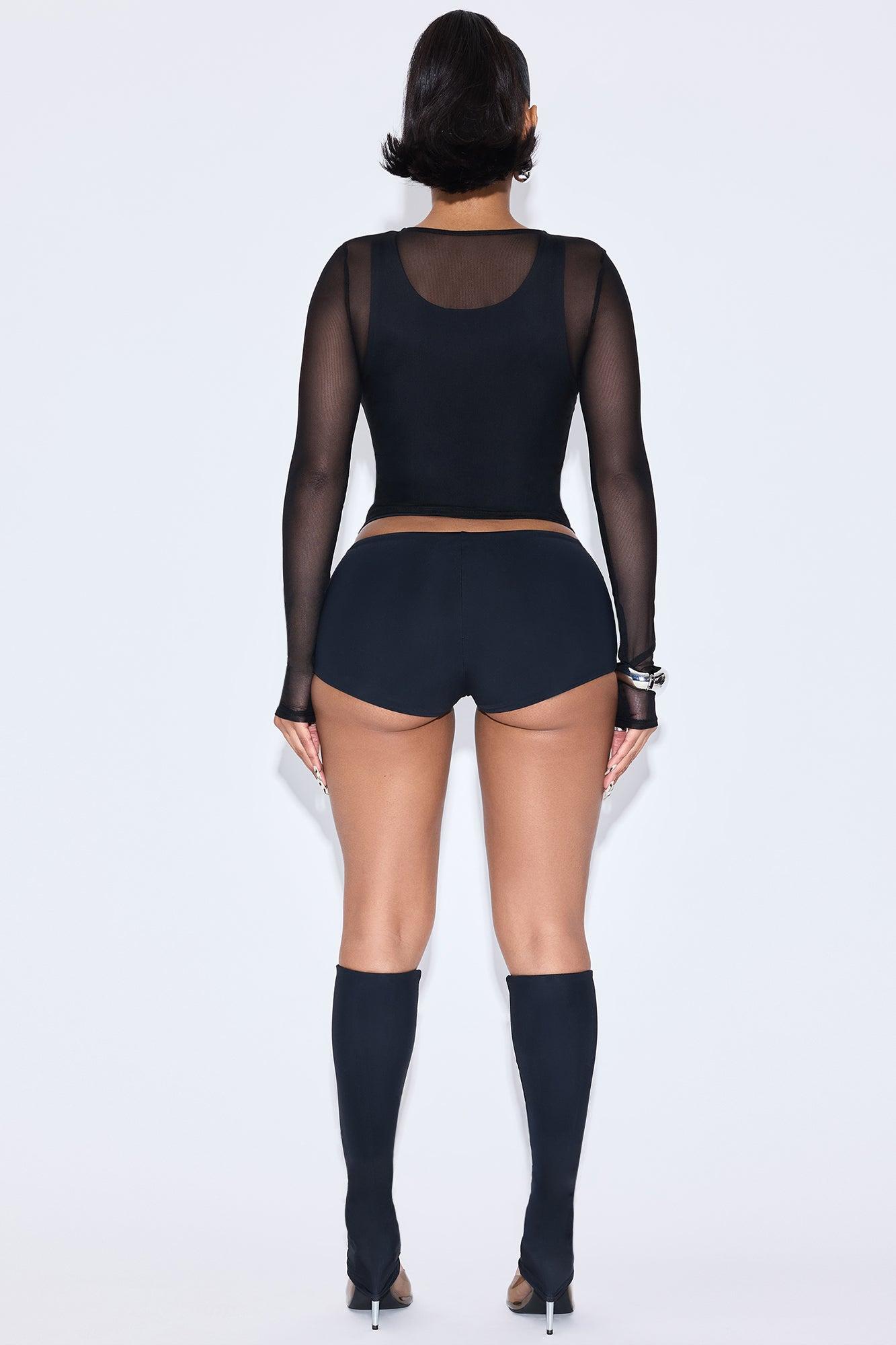 Brixley 3 Piece Double Lined Short Set - Black Product Image