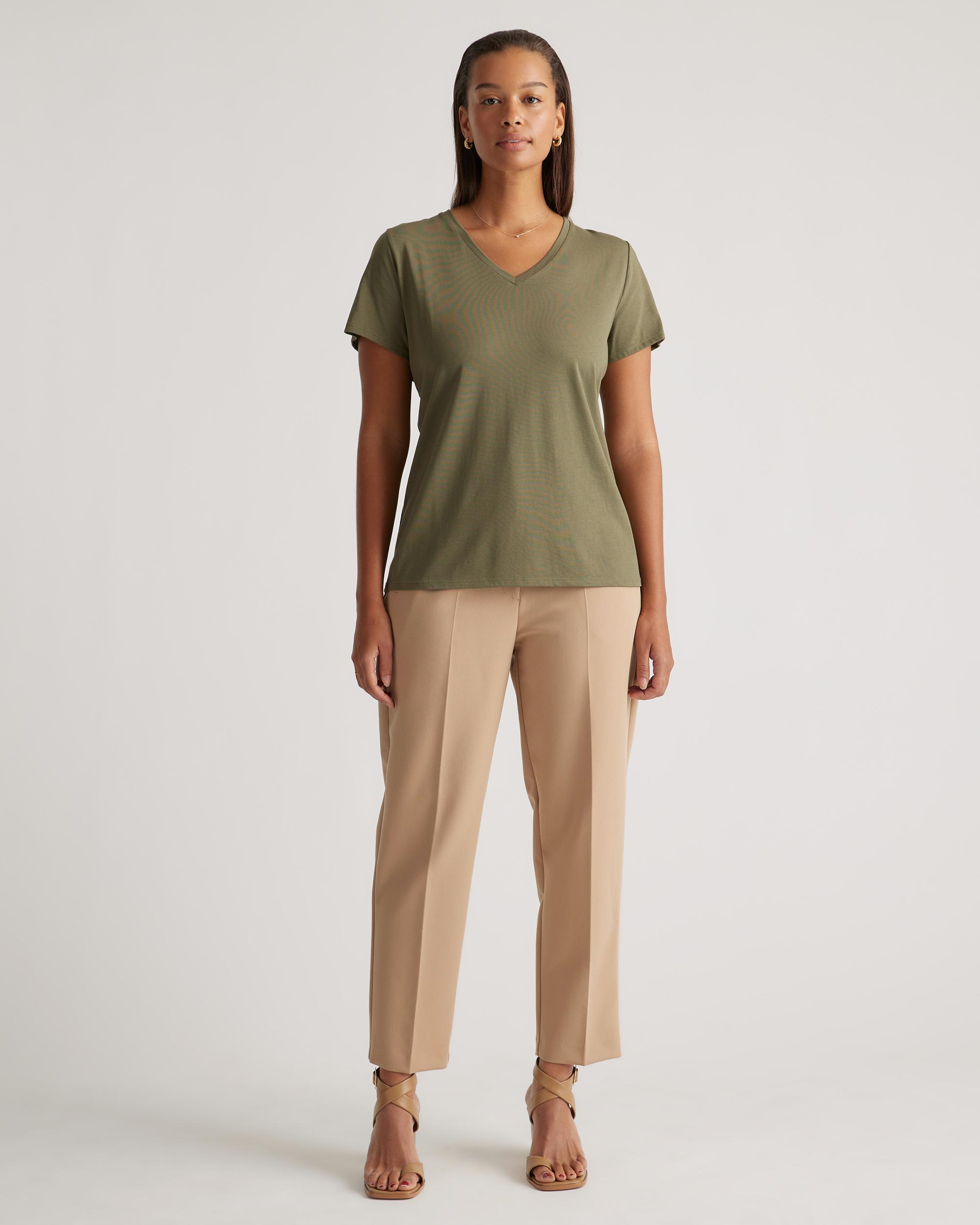 Quince | Women's Cotton Modal V-Neck T-Shirt Size XL, Cotton/Modal Product Image