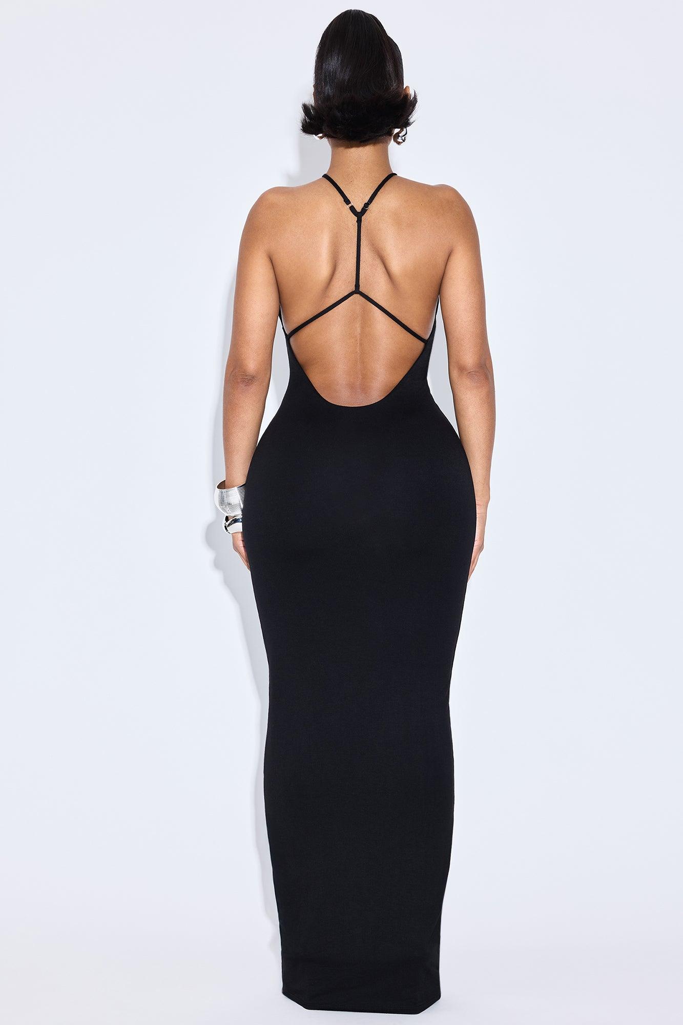 Amara Backless Maxi Dress - Black Female Product Image