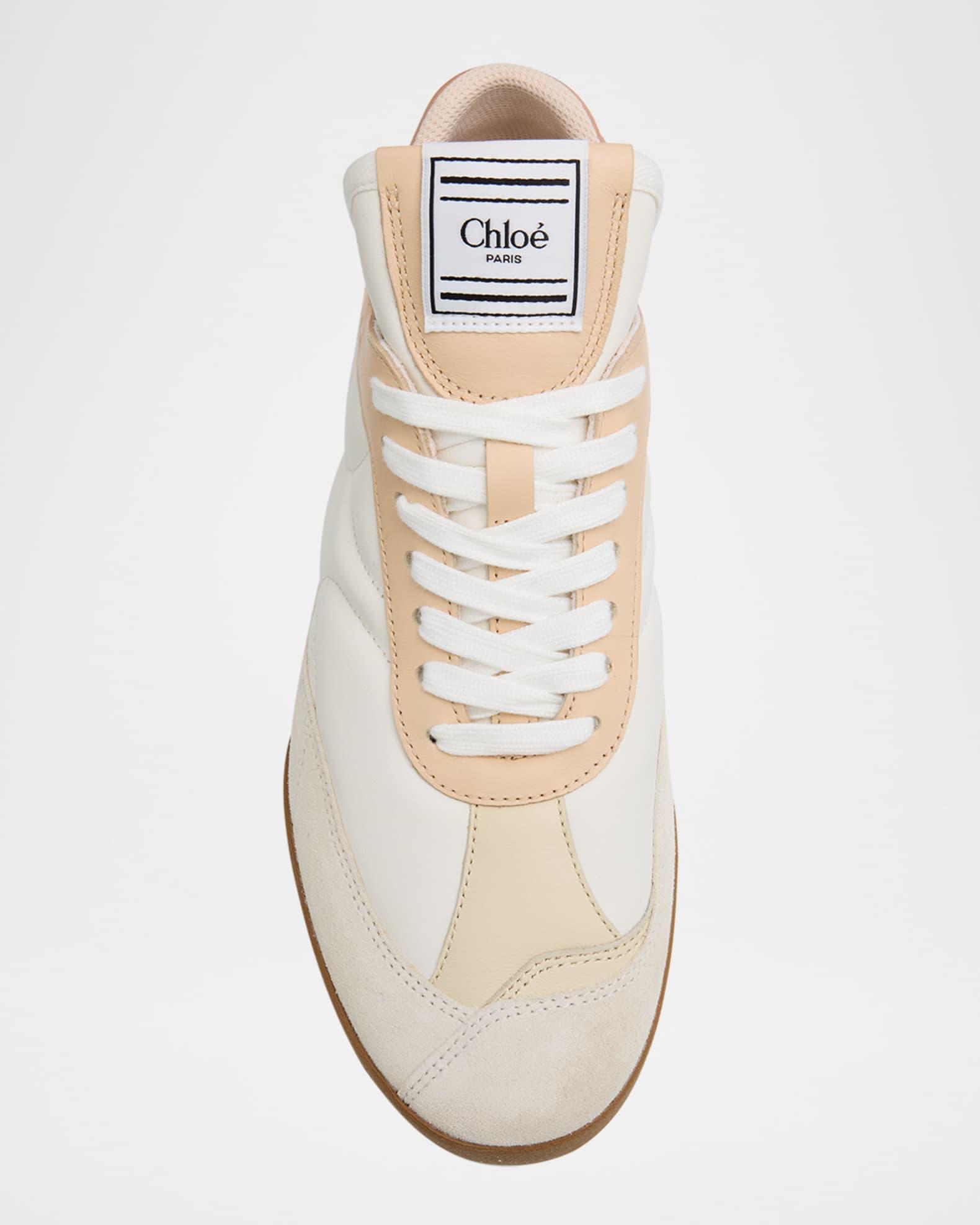 Kick Mixed Leather Low-Top Sneakers Product Image