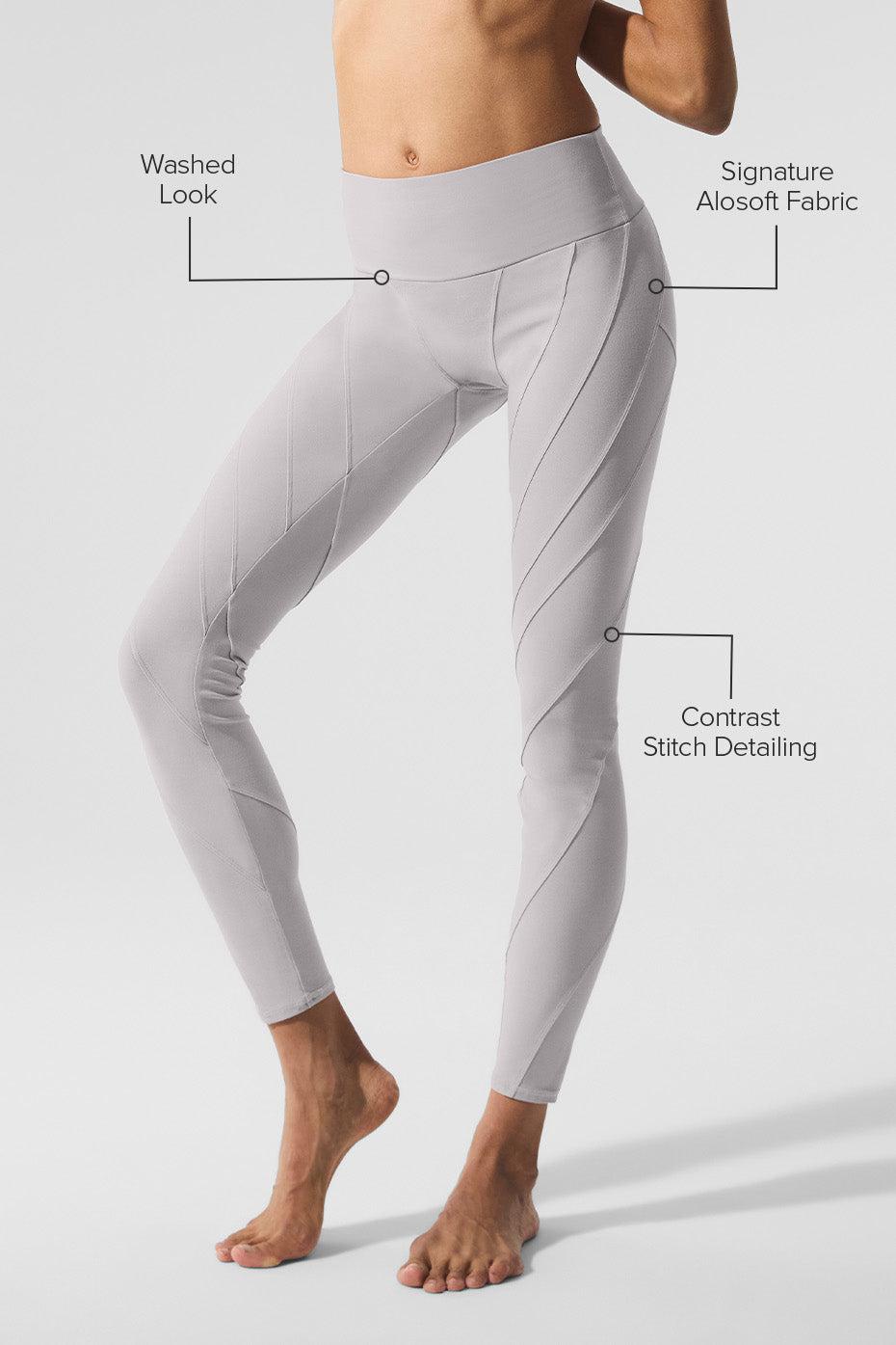 Washed Alosoft High-Waist Sunray Legging - Grey Sky Wash Female Product Image