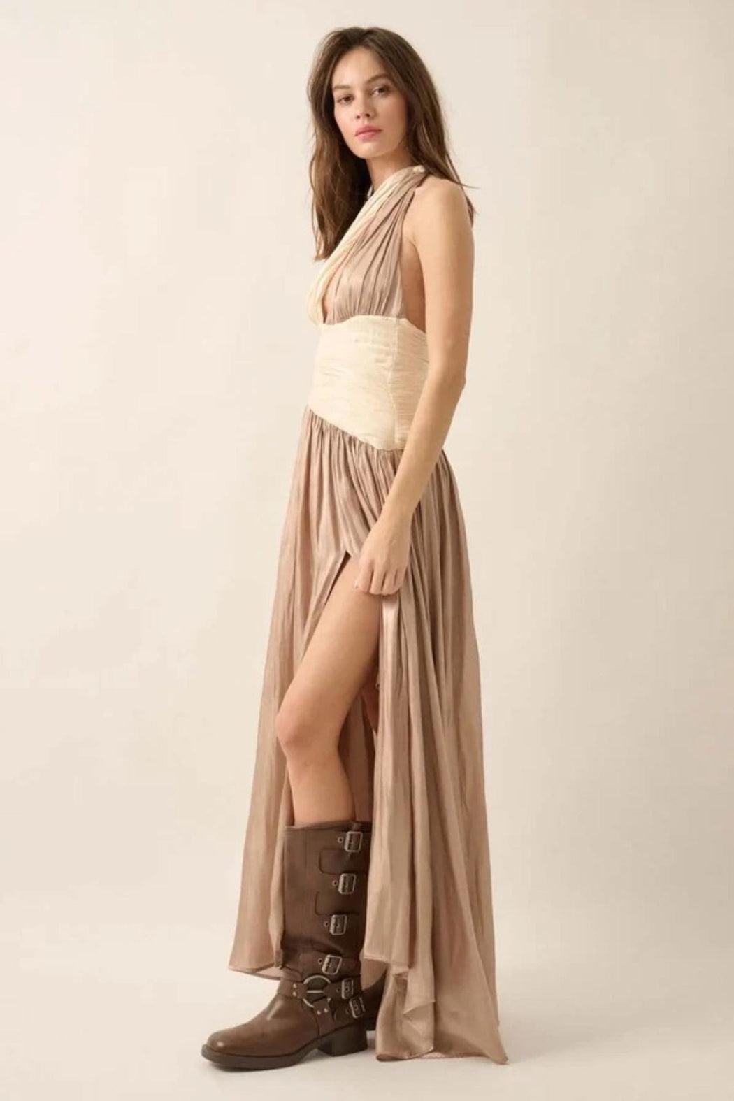 Colorblock Maxi Dress Product Image