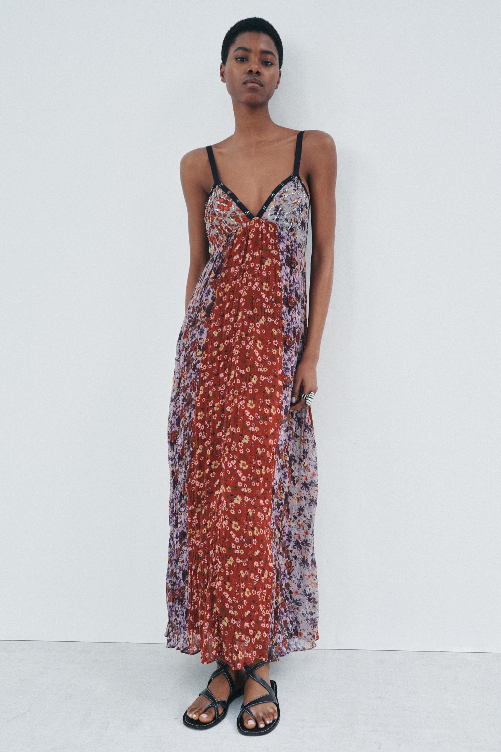 FLORAL PRINT DRESS ZW COLLECTION Product Image