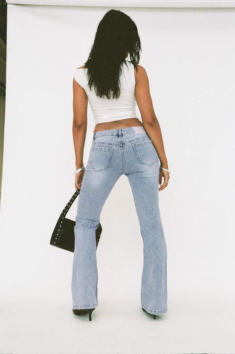 Bethany Bootleg Low Rise Jeans Light Wash Product Image