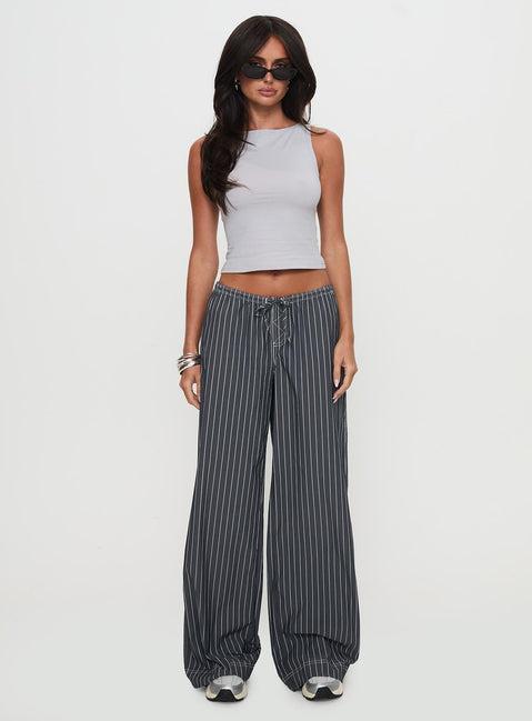 Terrance Baggy Pant Grey Stripe Product Image