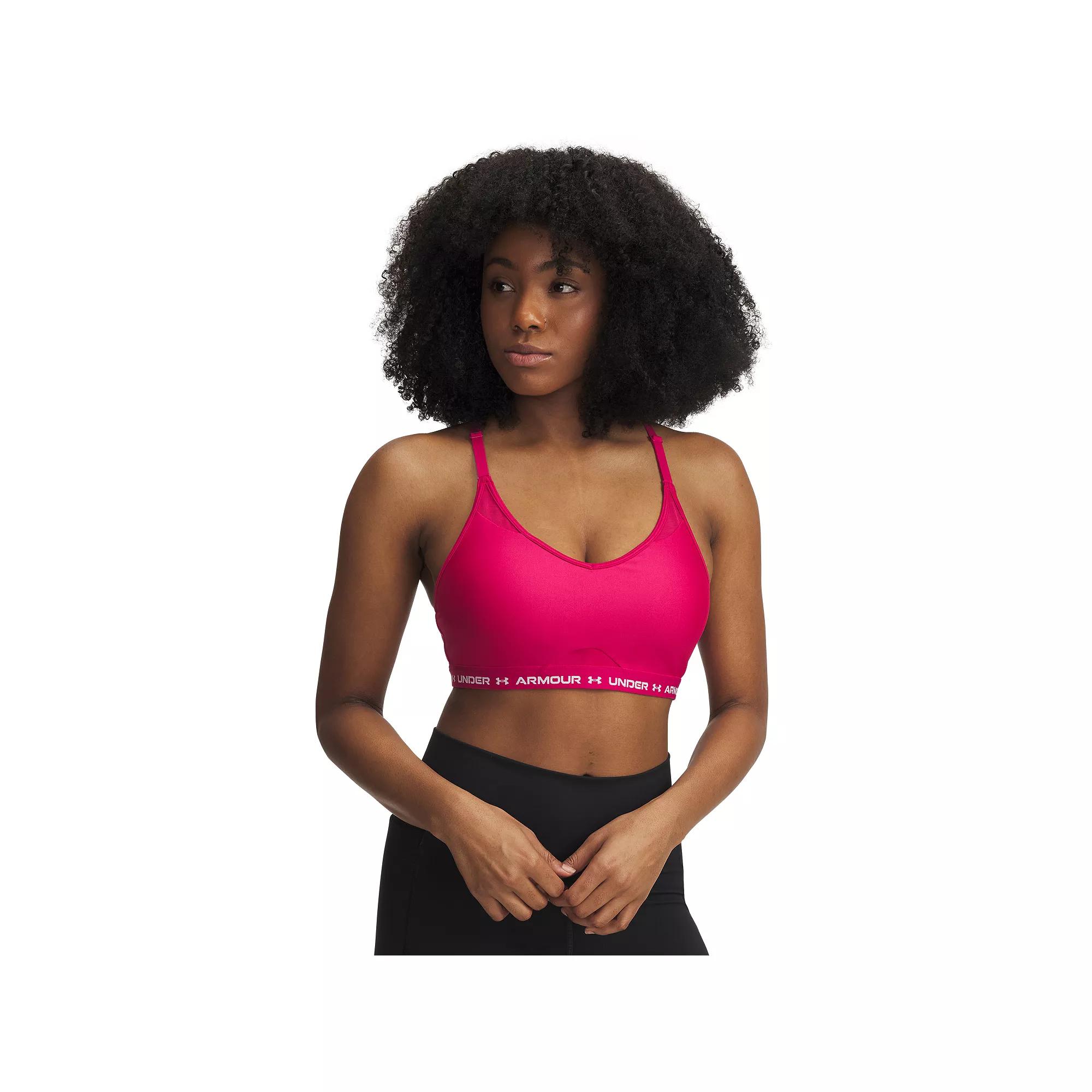 Women's Under Armour Crossback Low-Impact Sports Bra, Size: XL, Shaded Pink Product Image