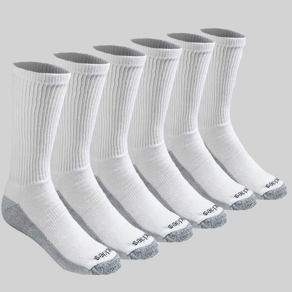Dickies Men's Big & Tall Moisture Control Crew Socks 6pk - White 12-14 Product Image