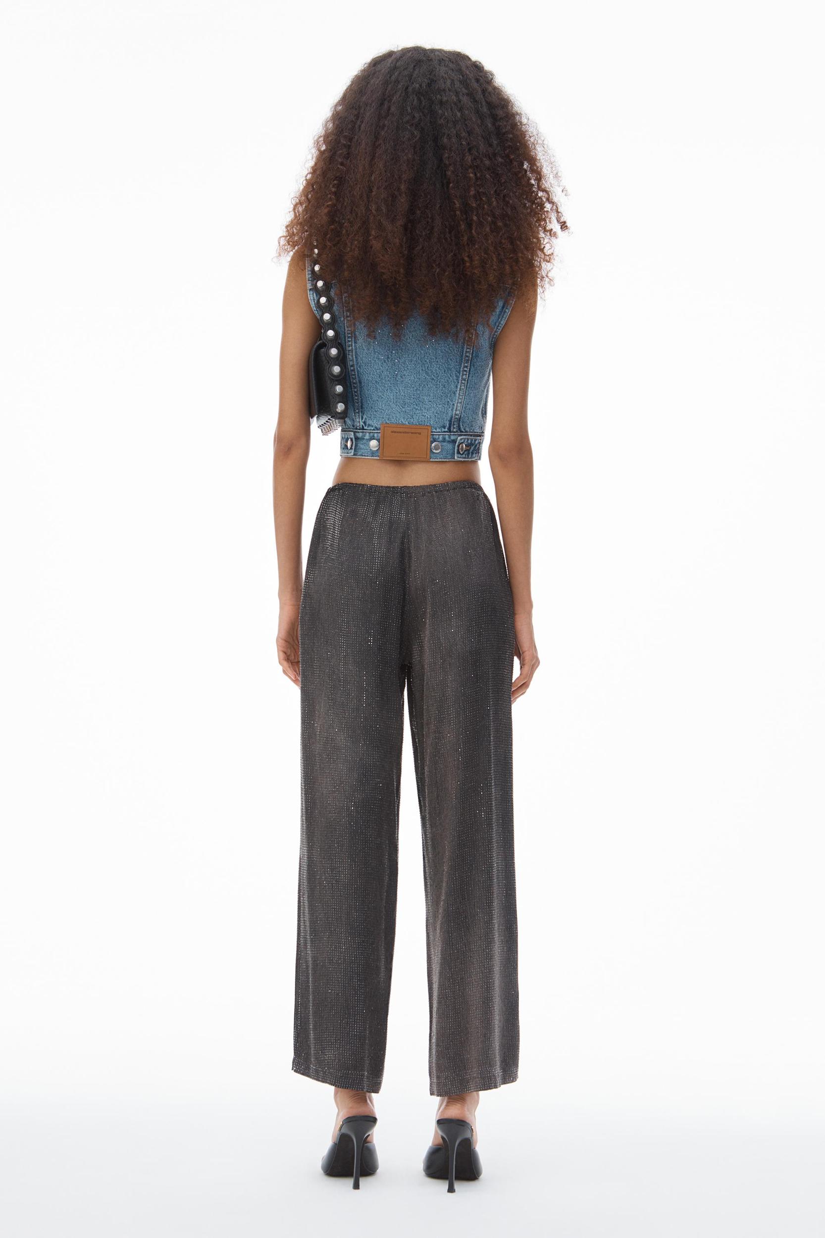 Crystal Hotfix Slim Relaxed-fit Pants Product Image