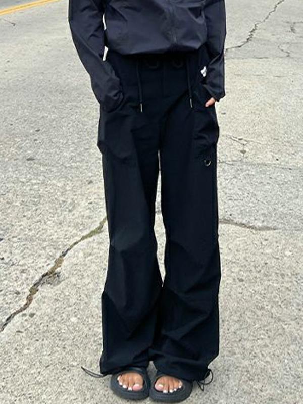 Vintage Drawstring Bound Feet Cargo Pants Product Image