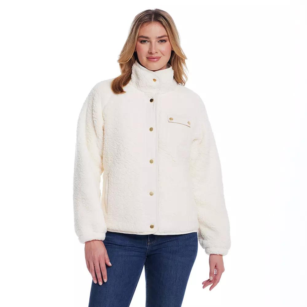Women's Weathercast Snap Front Bonded Sherpa Fleece Jacket,  Product Image