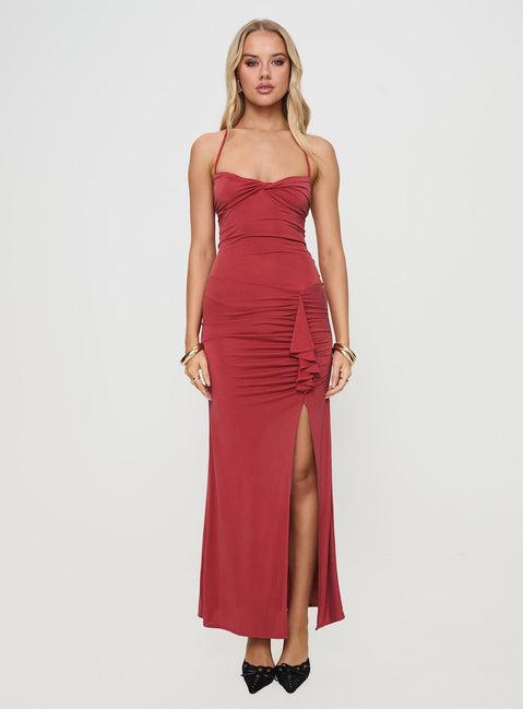 Destinations Maxi Dress Red Product Image