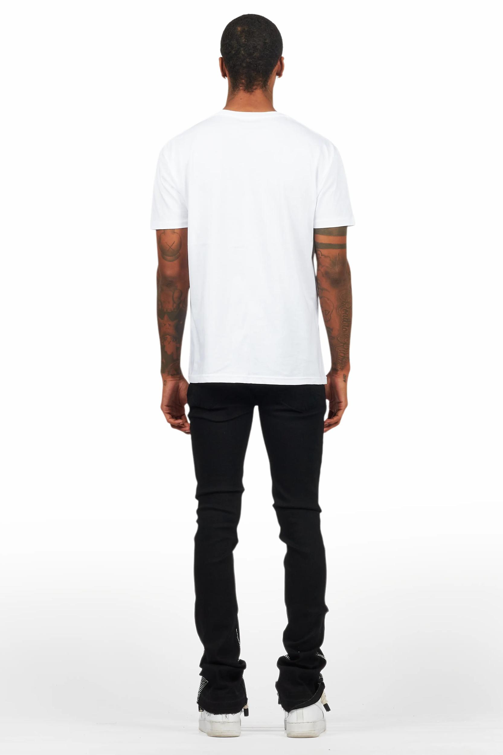 Samba Black Rhinestone Stacked Flare Jean Male Product Image