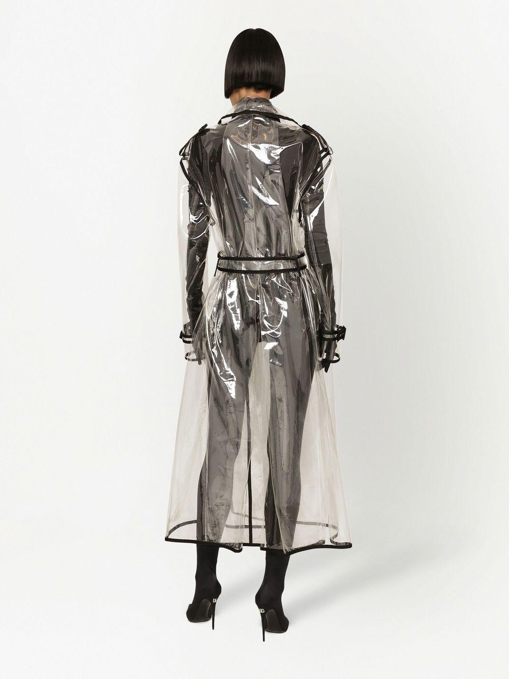 KIM DOLCE&GABBANA contrast-trim trench coat Product Image