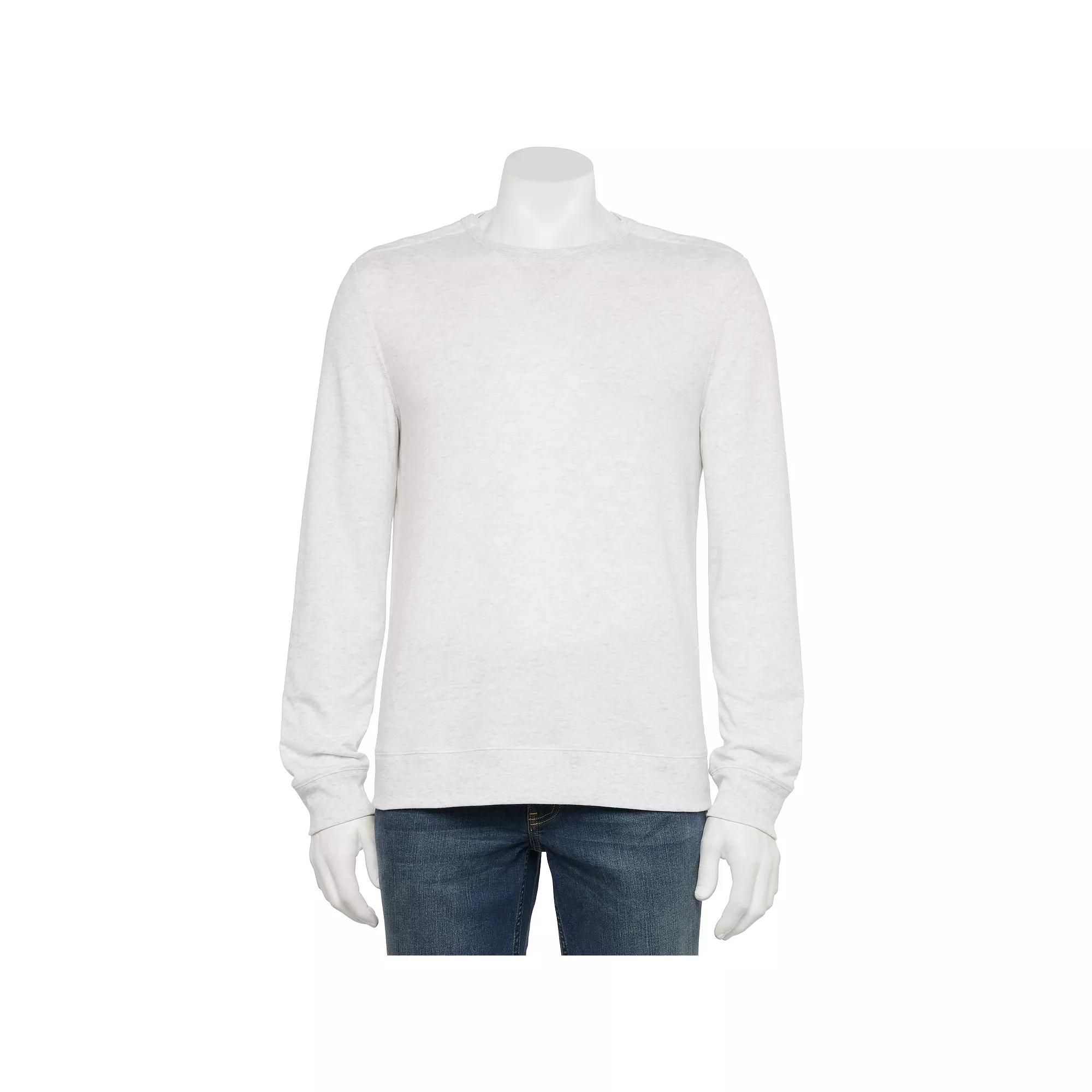 Men's Sonoma Goods For Life® Adaptive Double-Knit Long Sleeve T-Shirt, Size: XS, Ice Grey Product Image