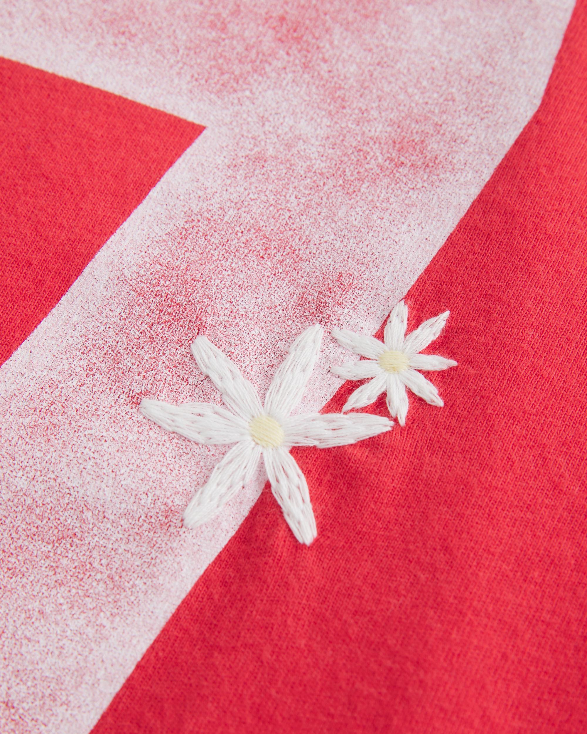 Easy Off-the-Shoulder Baseball Graphic Tee Product Image