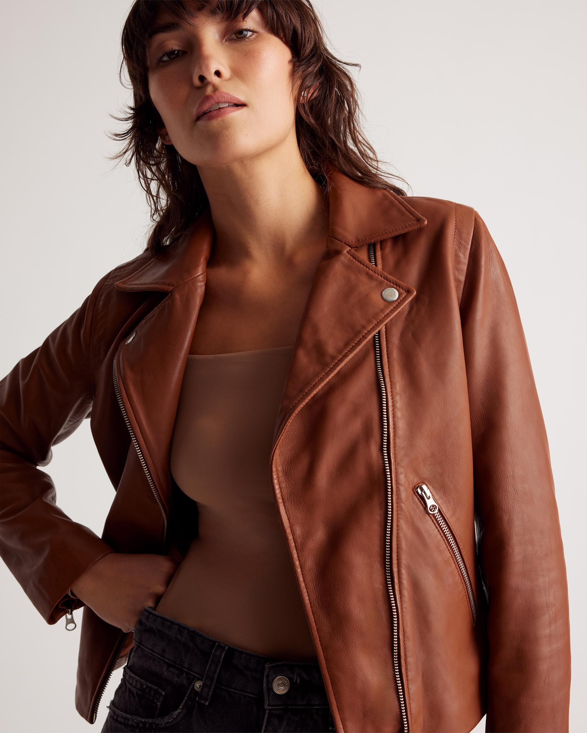Quince | Women's 100% Washed Leather Biker Jacket Size XL Product Image