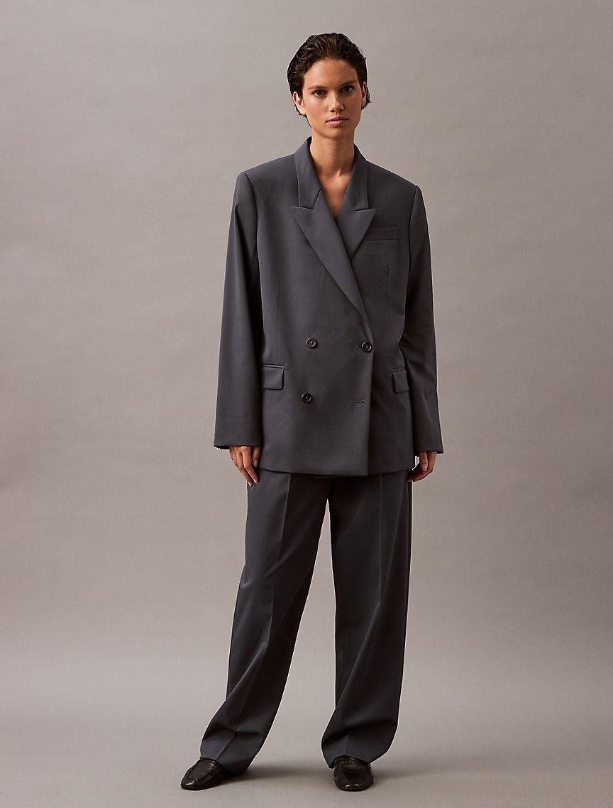 Pleated Wool Gabardine Blend Trouser Product Image