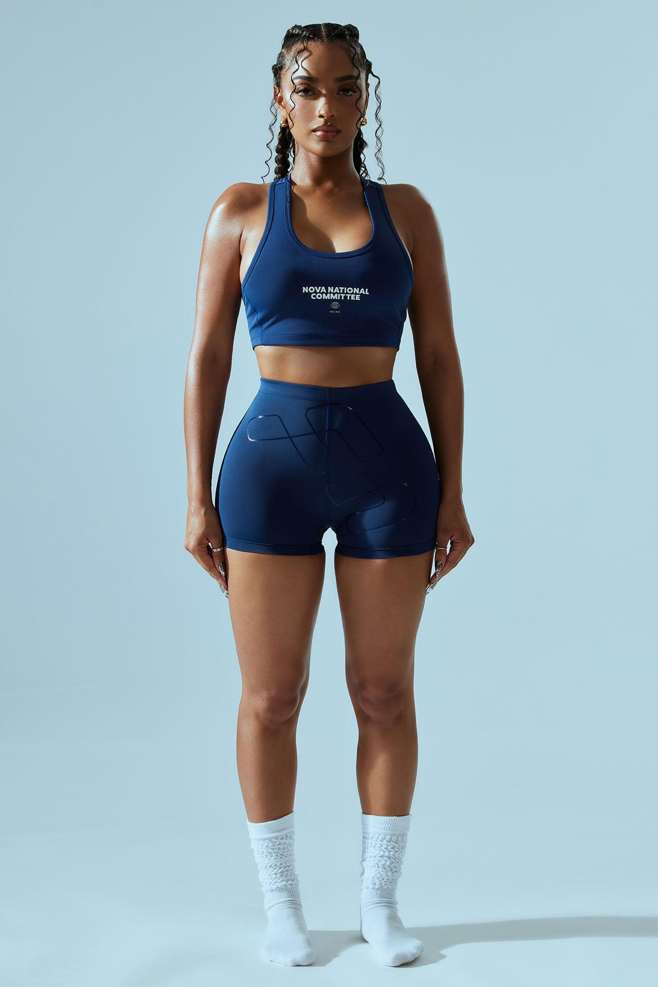 FN Paris Racerback Sports Bra - Navy Product Image