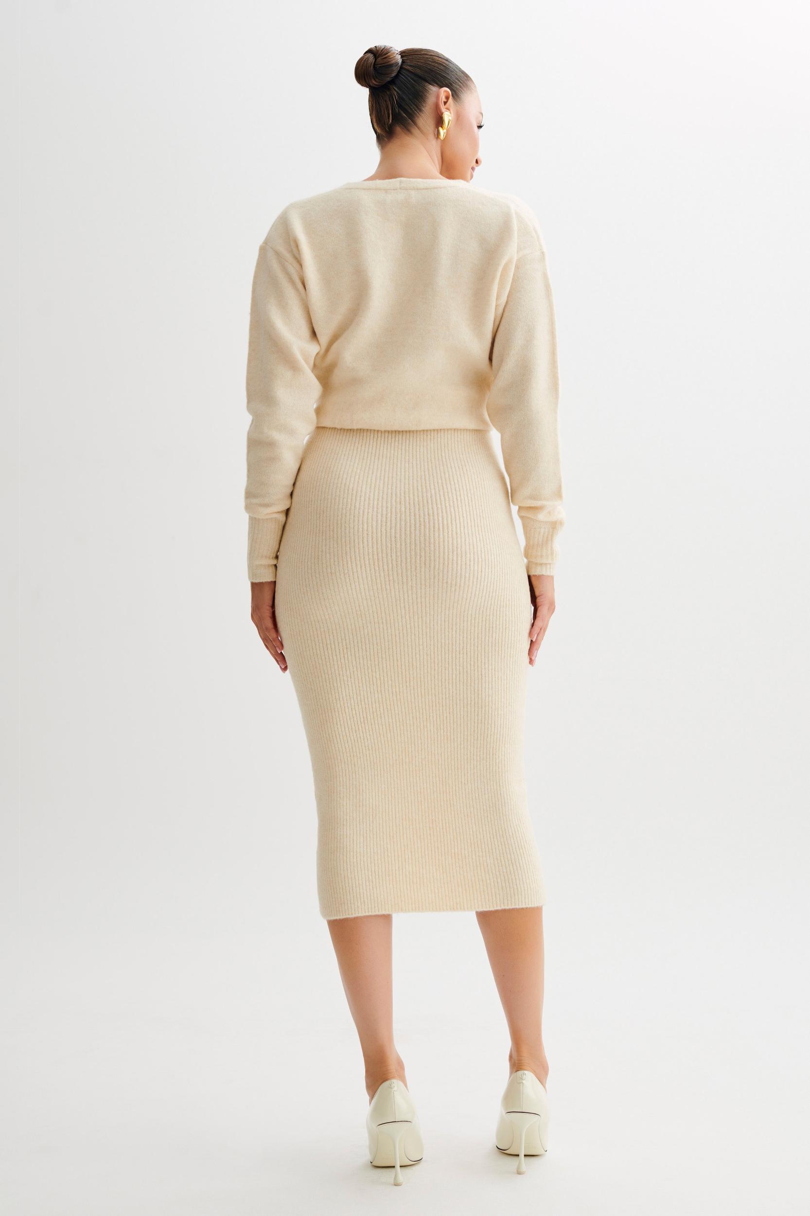 Shannon Knit Maxi Dress - Cream Marle Product Image