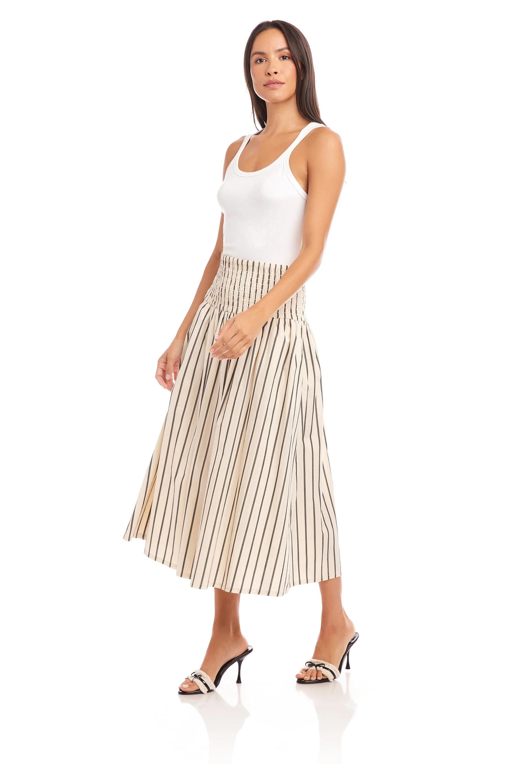 Rhea Stripe Skirt Product Image