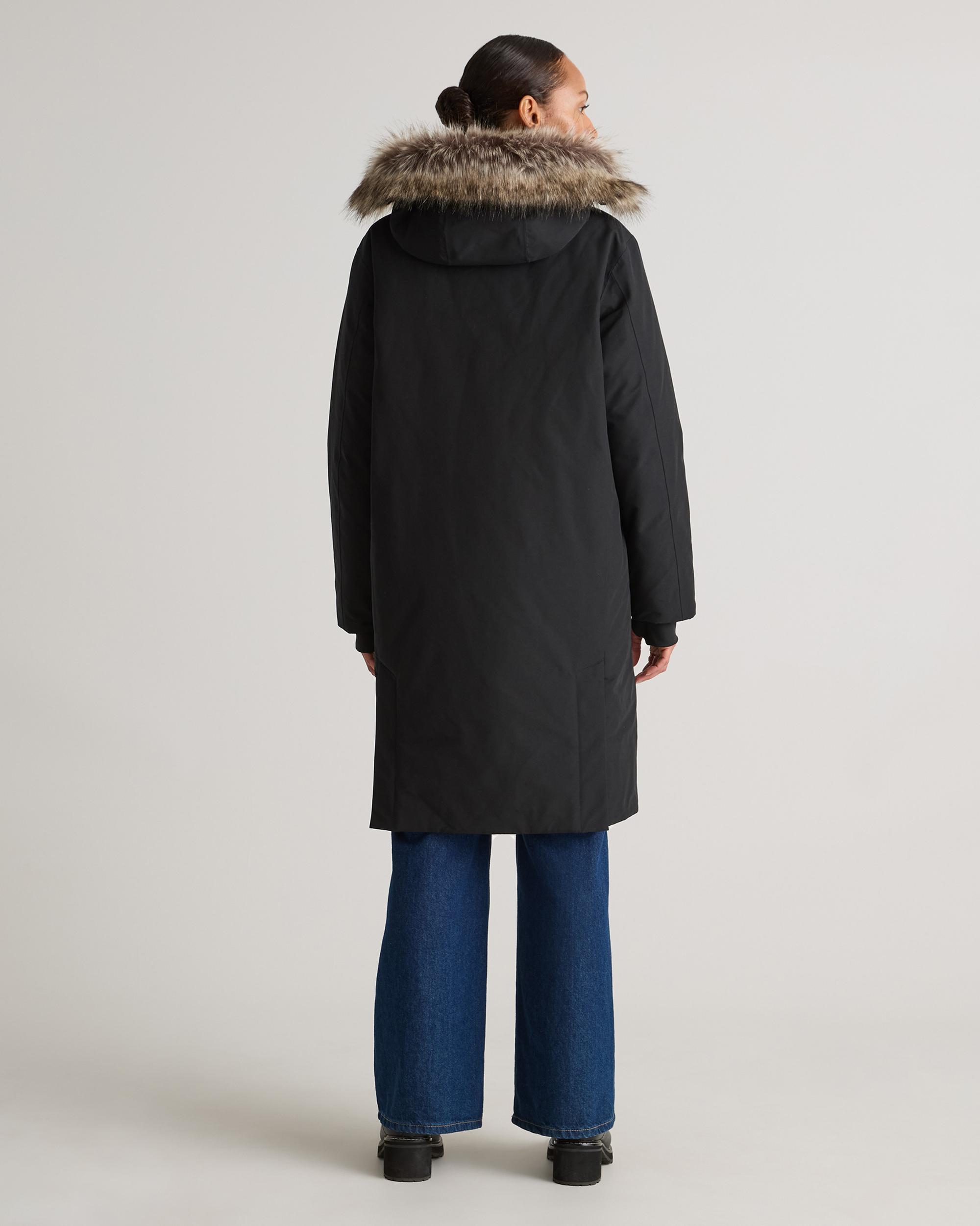 Quince | Women's Responsible Down Hooded Long Parka Size XL, Recycled Polyester Product Image